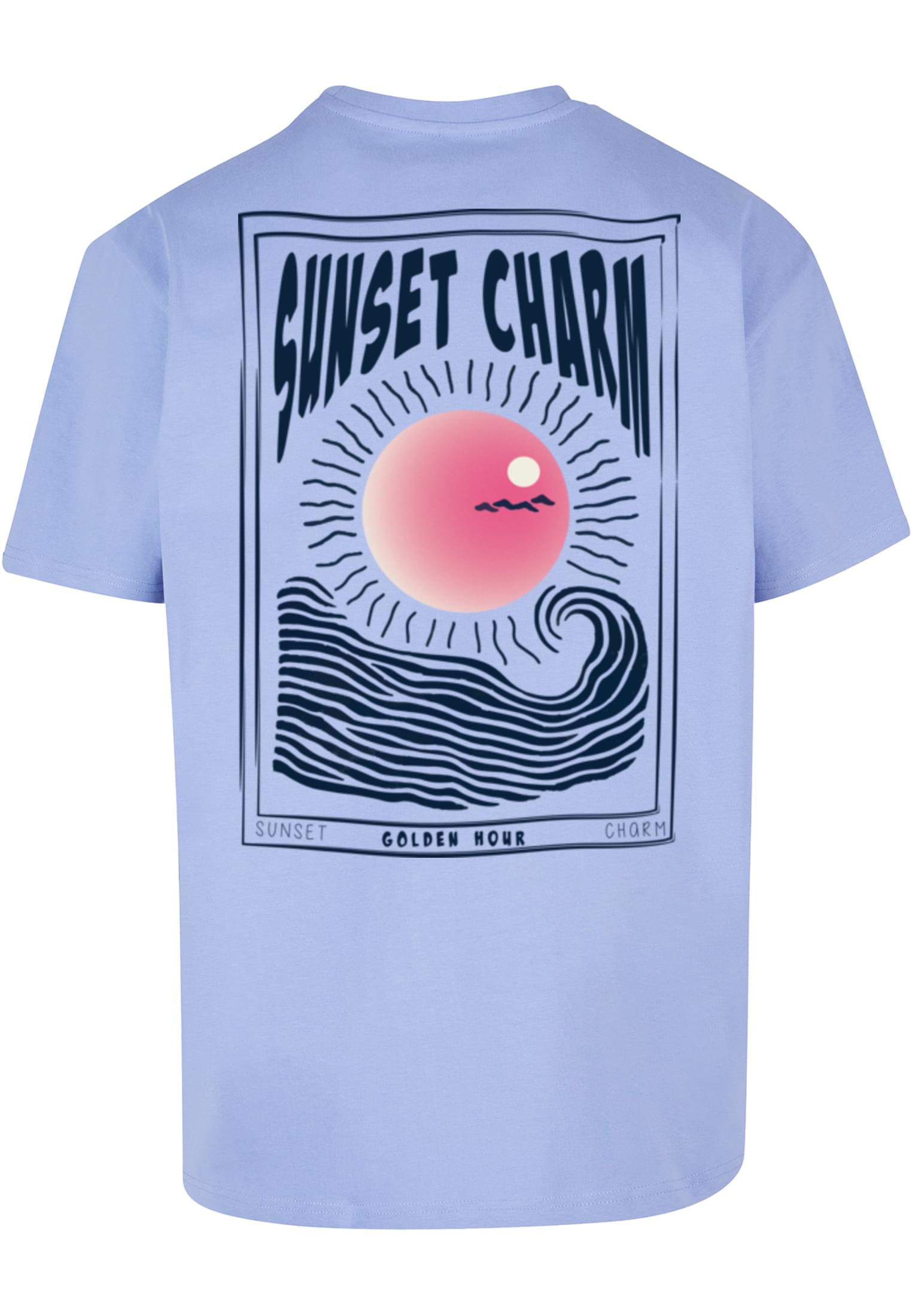 Sunset Charm Oversized T-shirt violablue XXL - workoutbrands.com