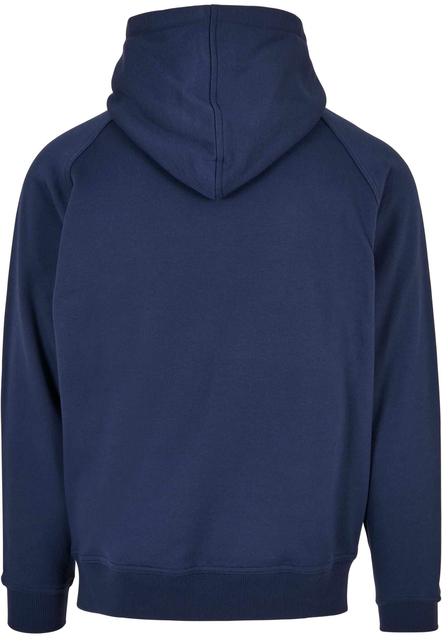 Baksidan på en mörkblå UC Blank Hoody.