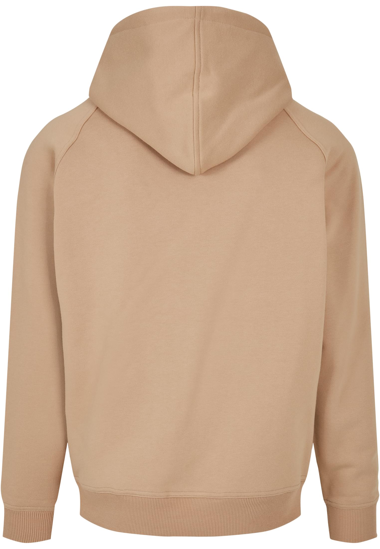 Baksidan av en beige UC Blank Hoody för herr.