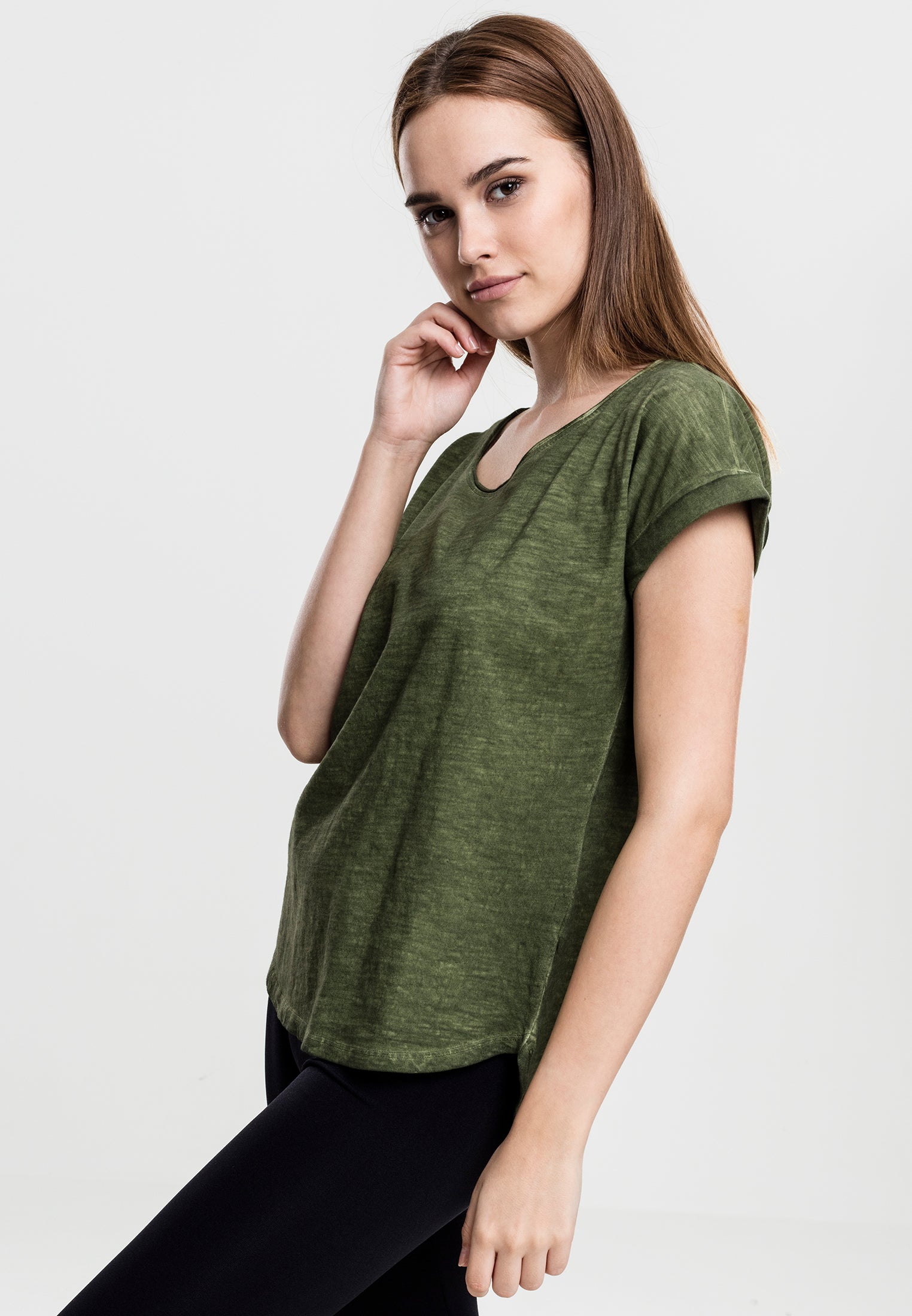 T-shirt UC Long Back Shaped Spray Dye