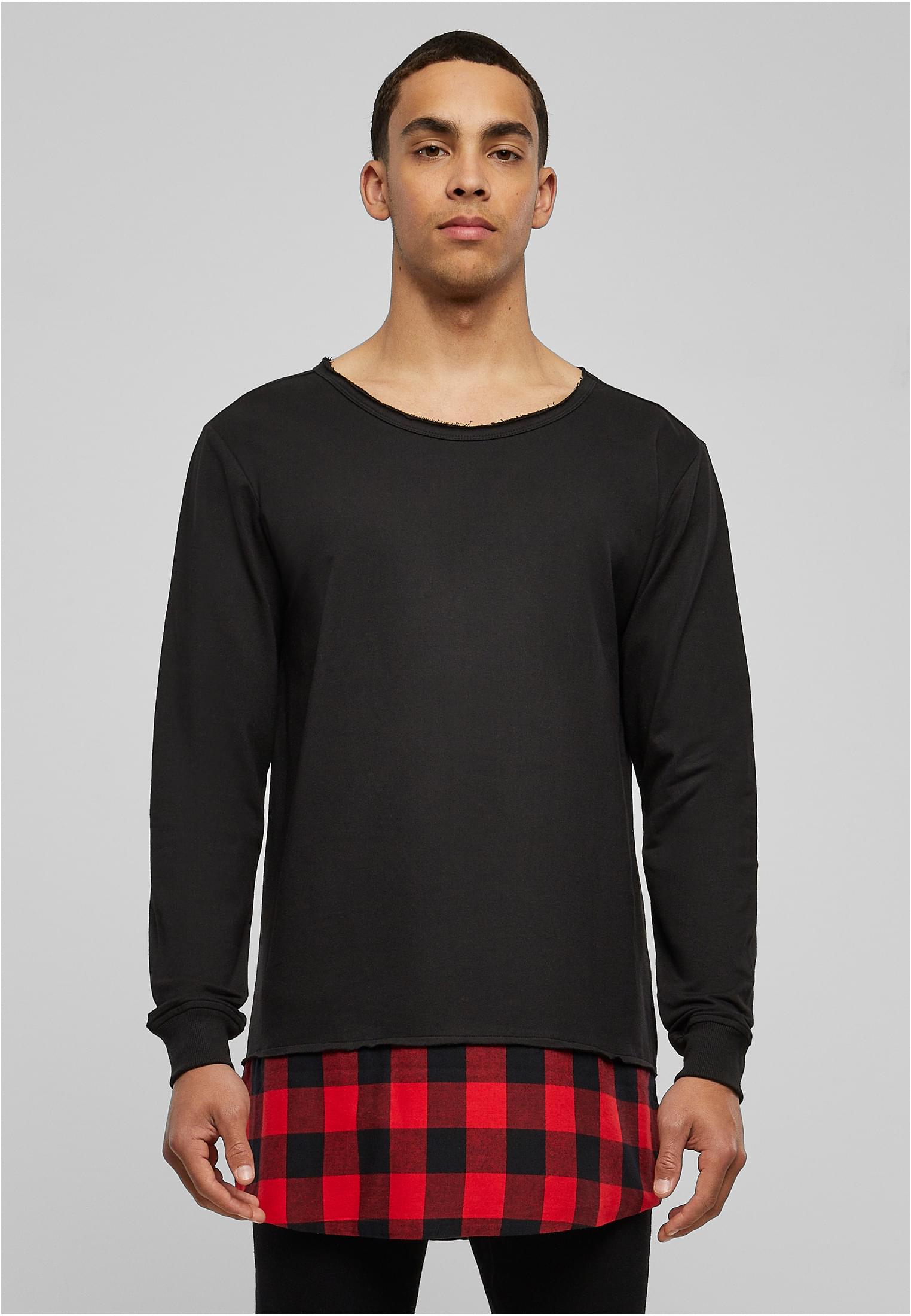 UC Long Flanell Bottom Open Edge Crewneck