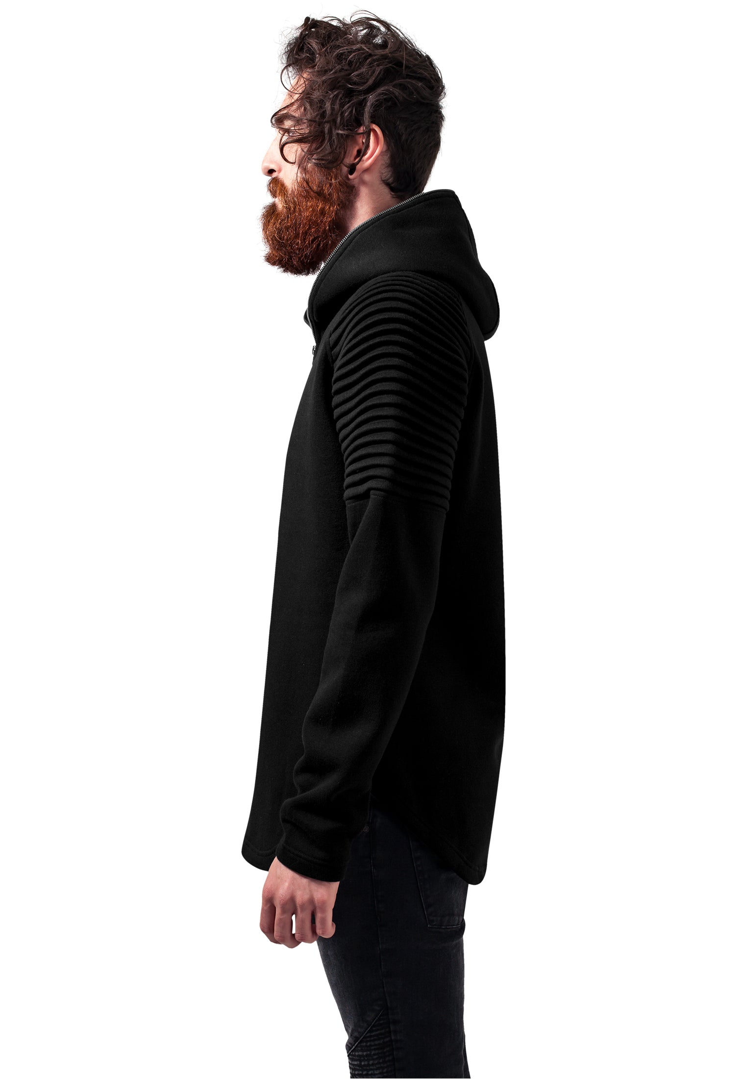 UC majica s kapuljačom od frotira s nabranim rukavima