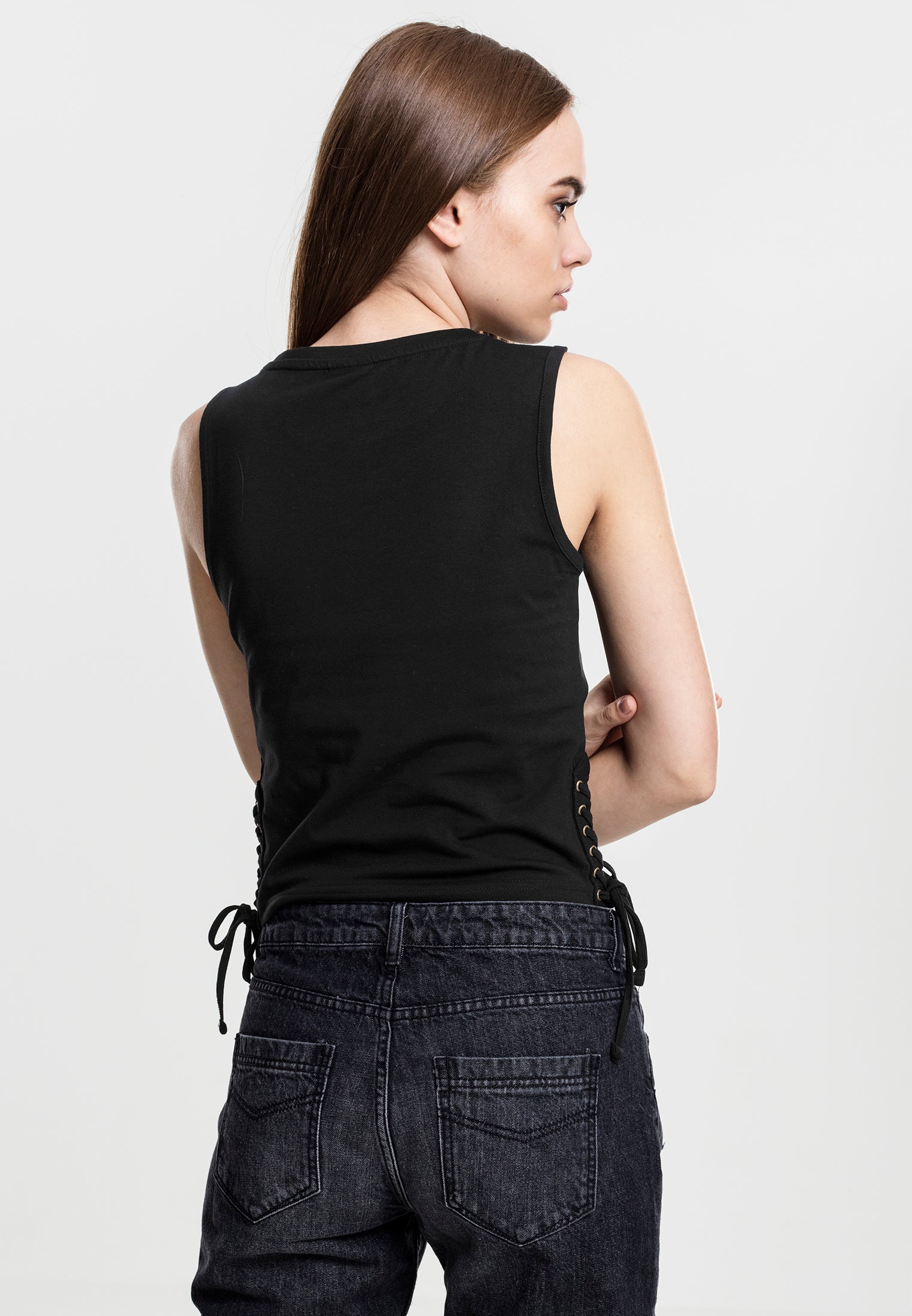 Dámský krajkový top růžový XS