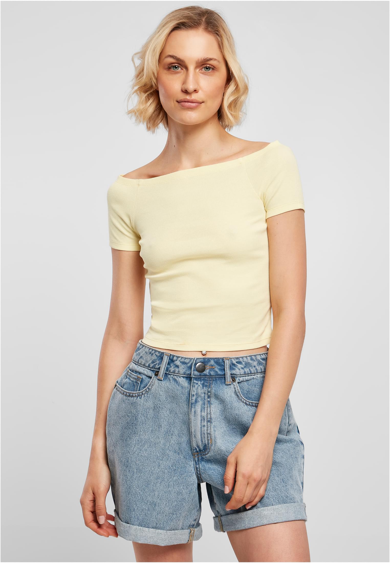 UC Off Shoulder Rib T-paita