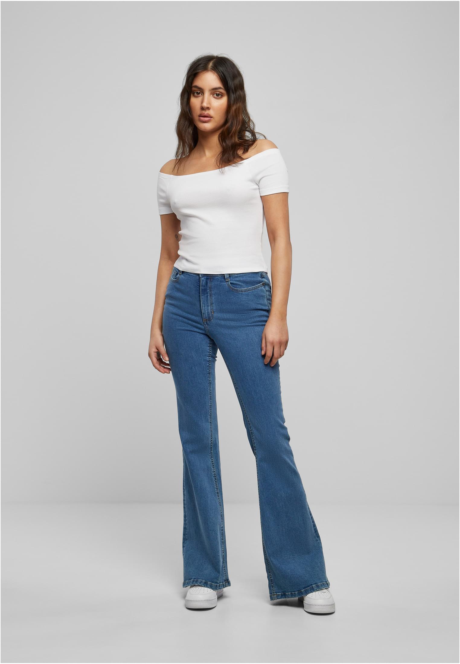 UC Off Shoulder Rib T-paita