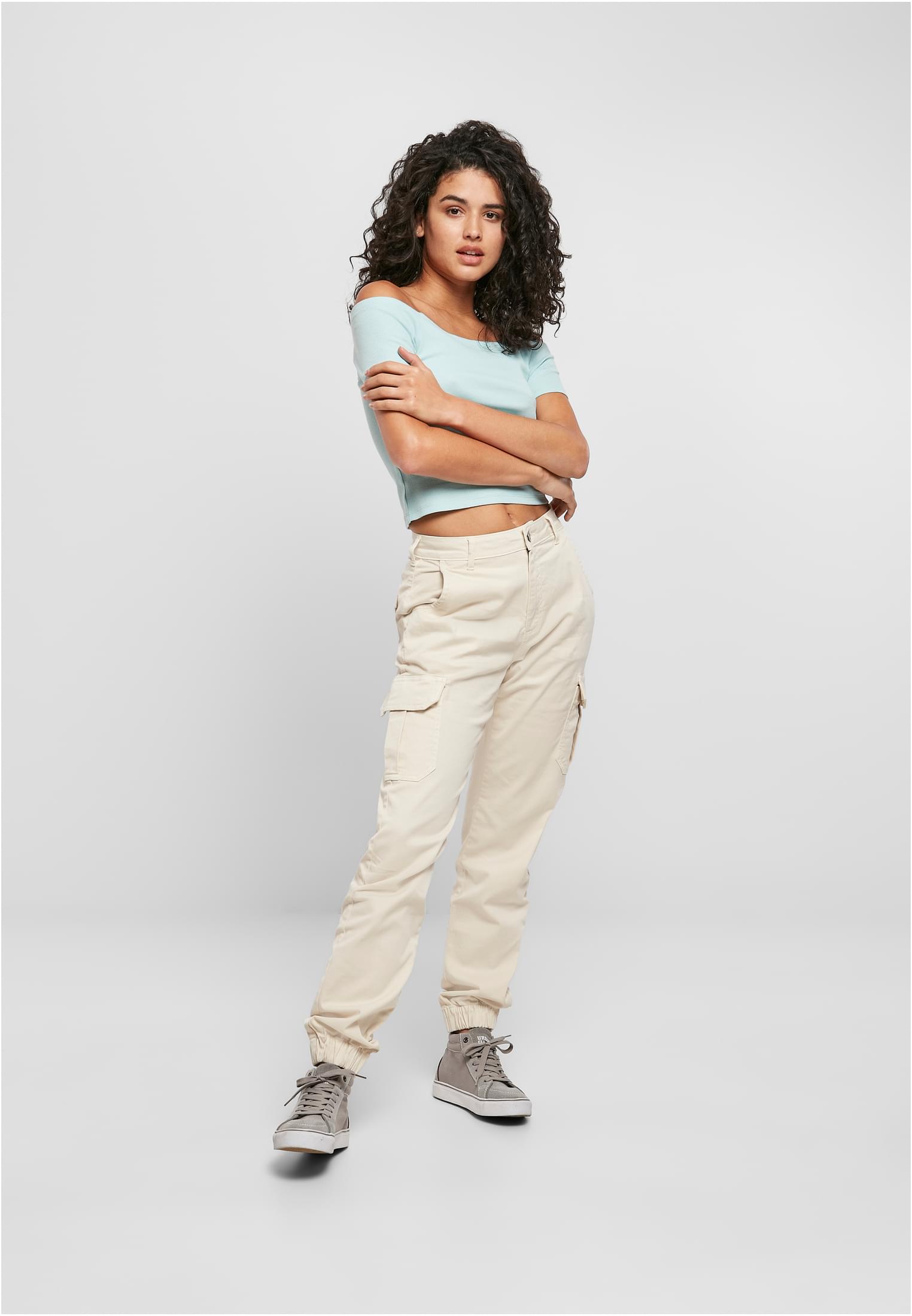 UC Off Shoulder Rib T-paita