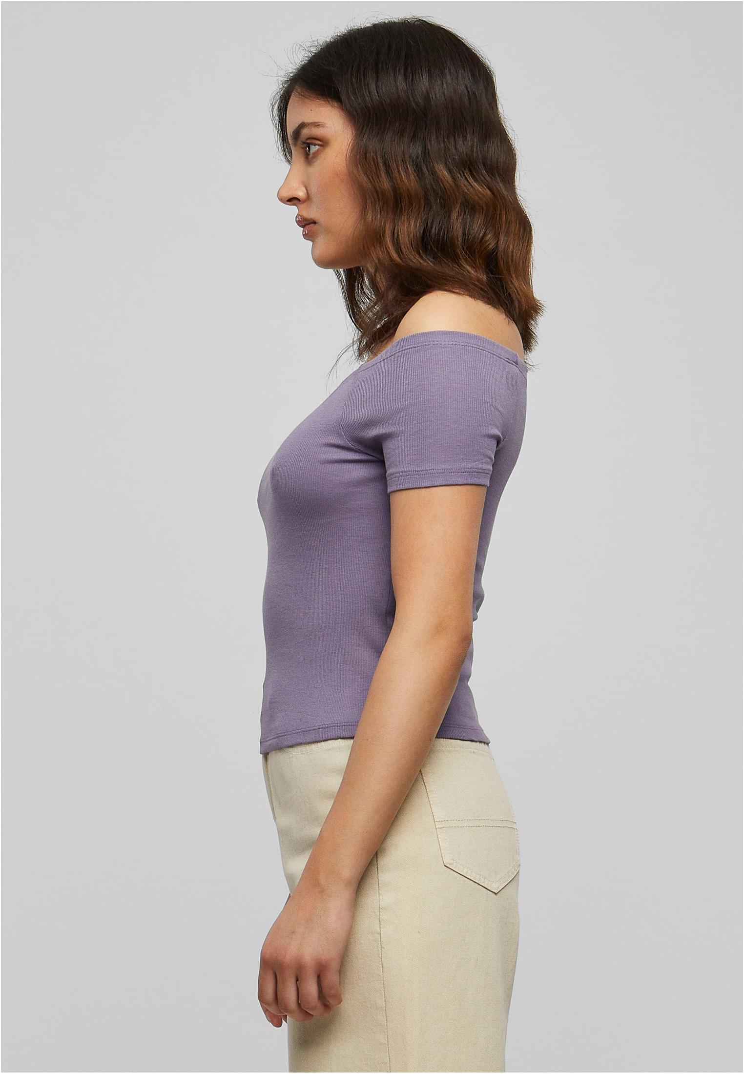 UC Off Shoulder Rib T-paita