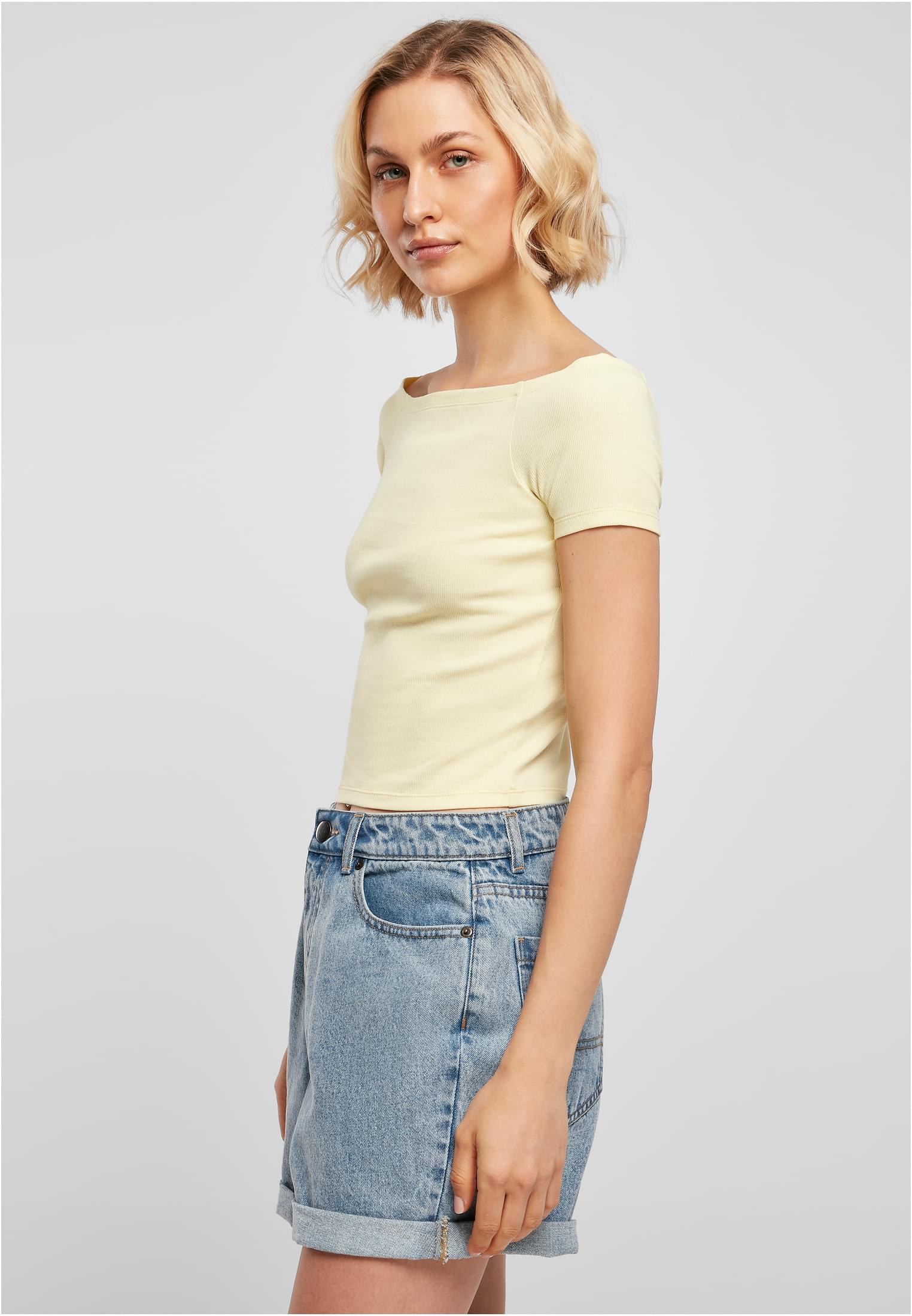 UC Off Shoulder Rib T-paita