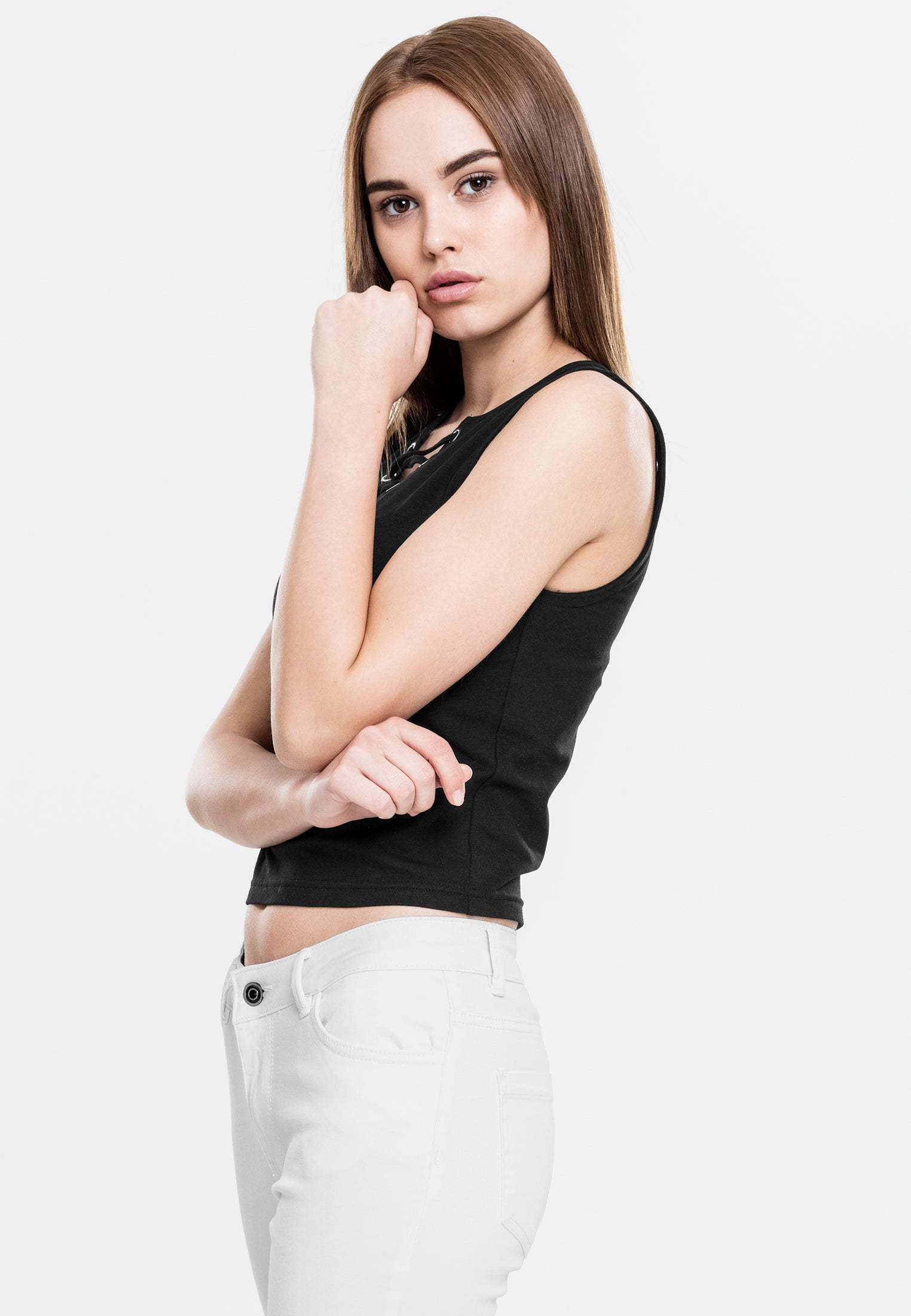 UC Lace Up Cropped Top