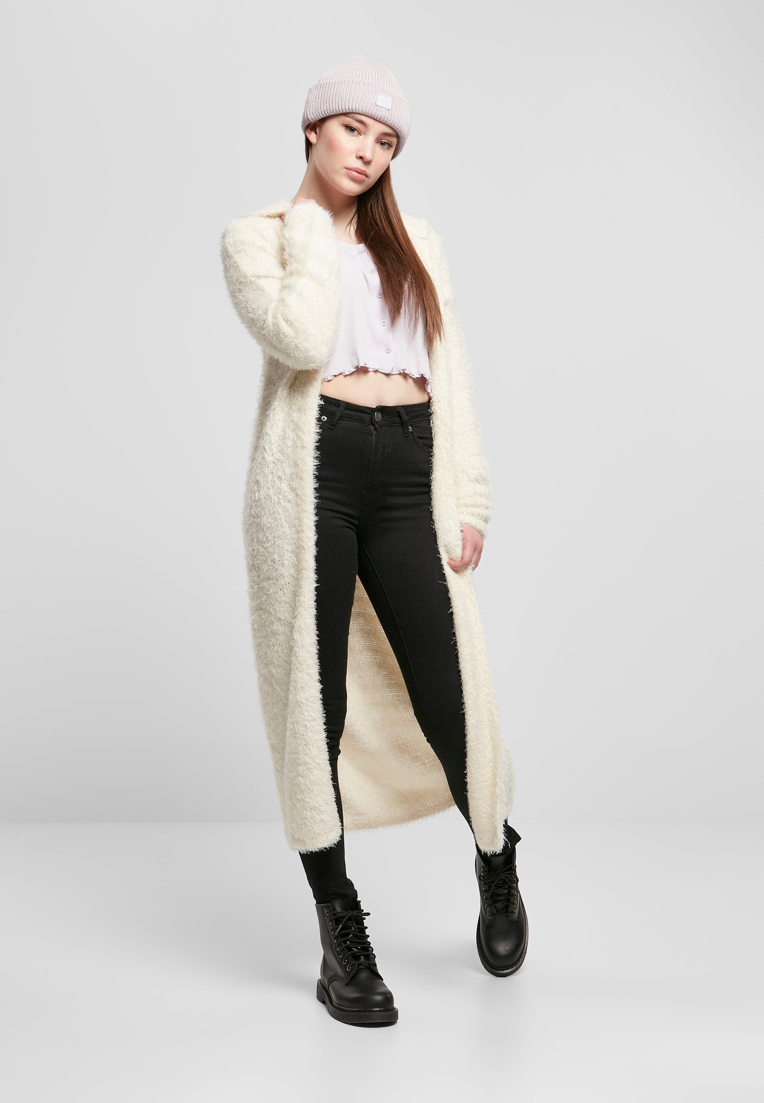 UC Hooded Feather Cardigan