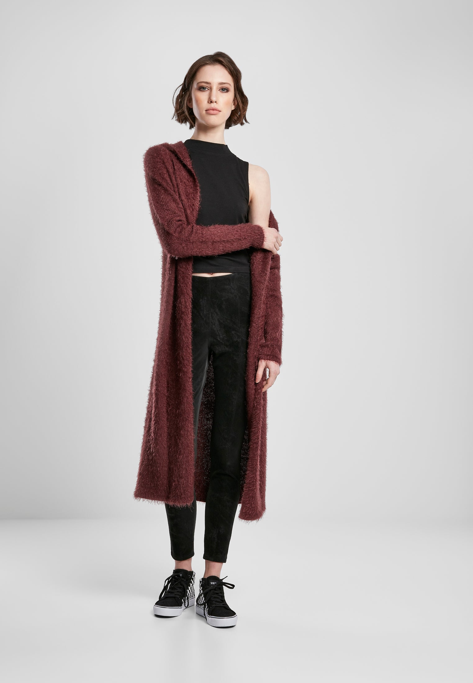 UC Hooded Feather Cardigan