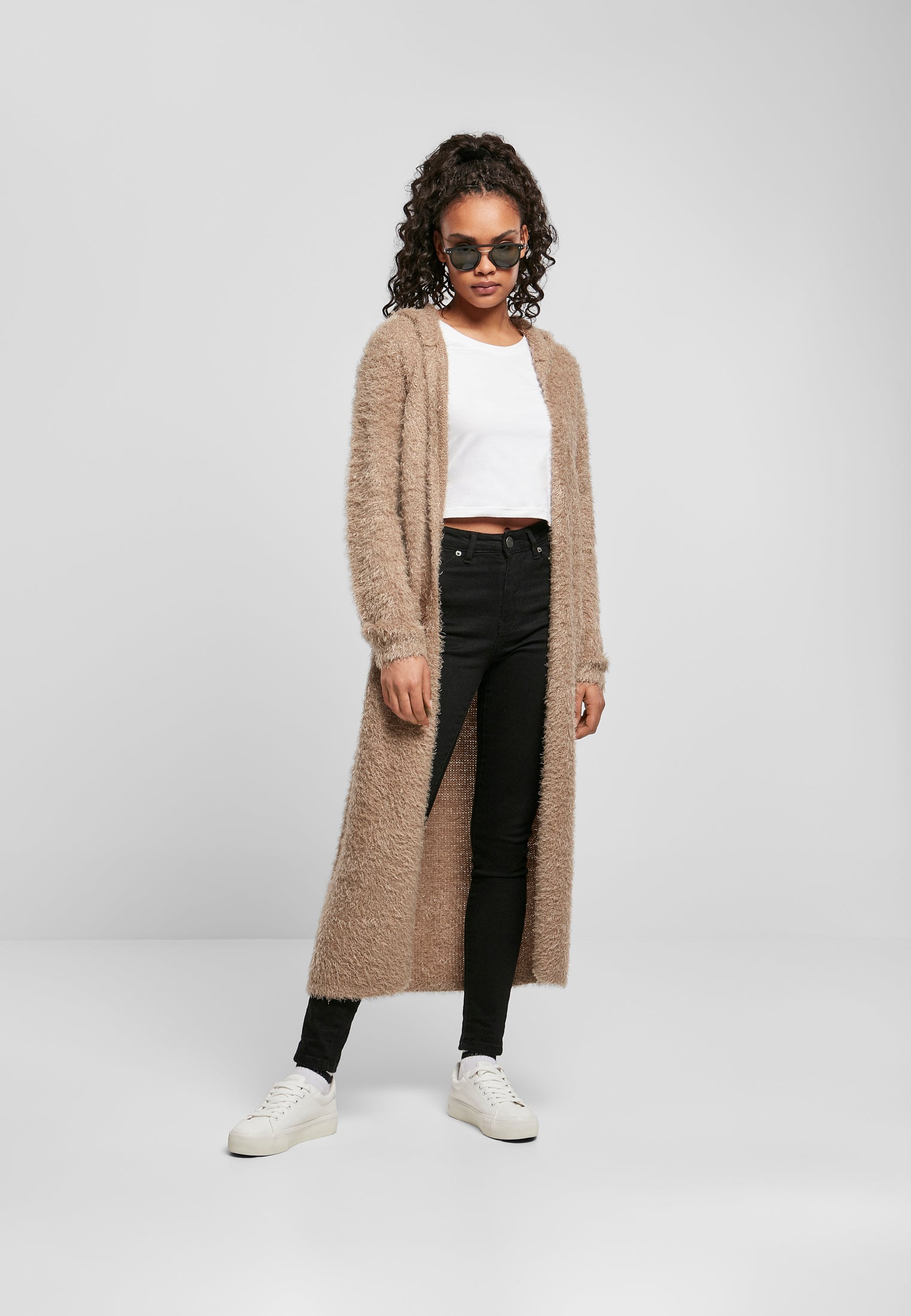 UC Hooded Feather Cardigan