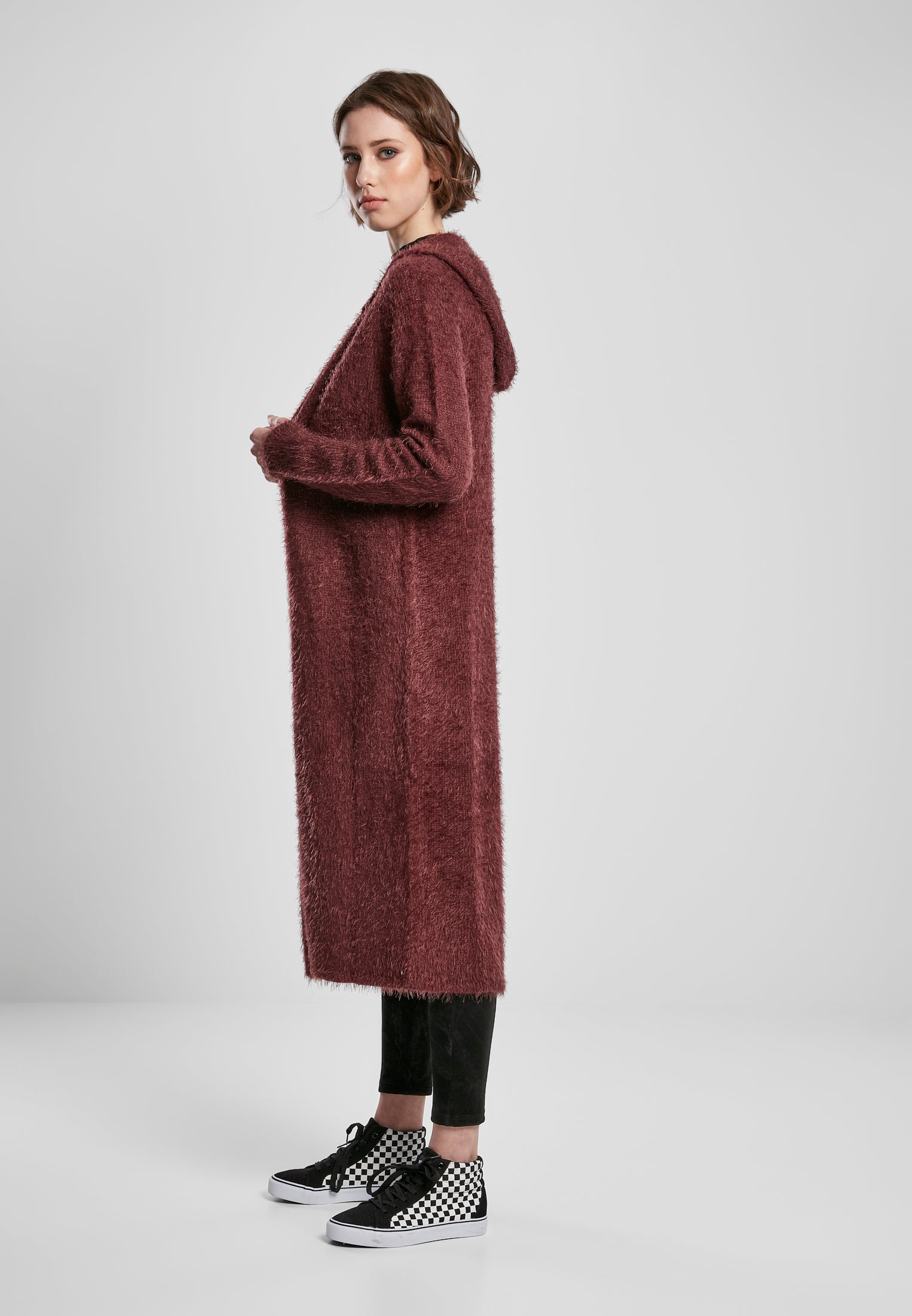 UC Hooded Feather Cardigan