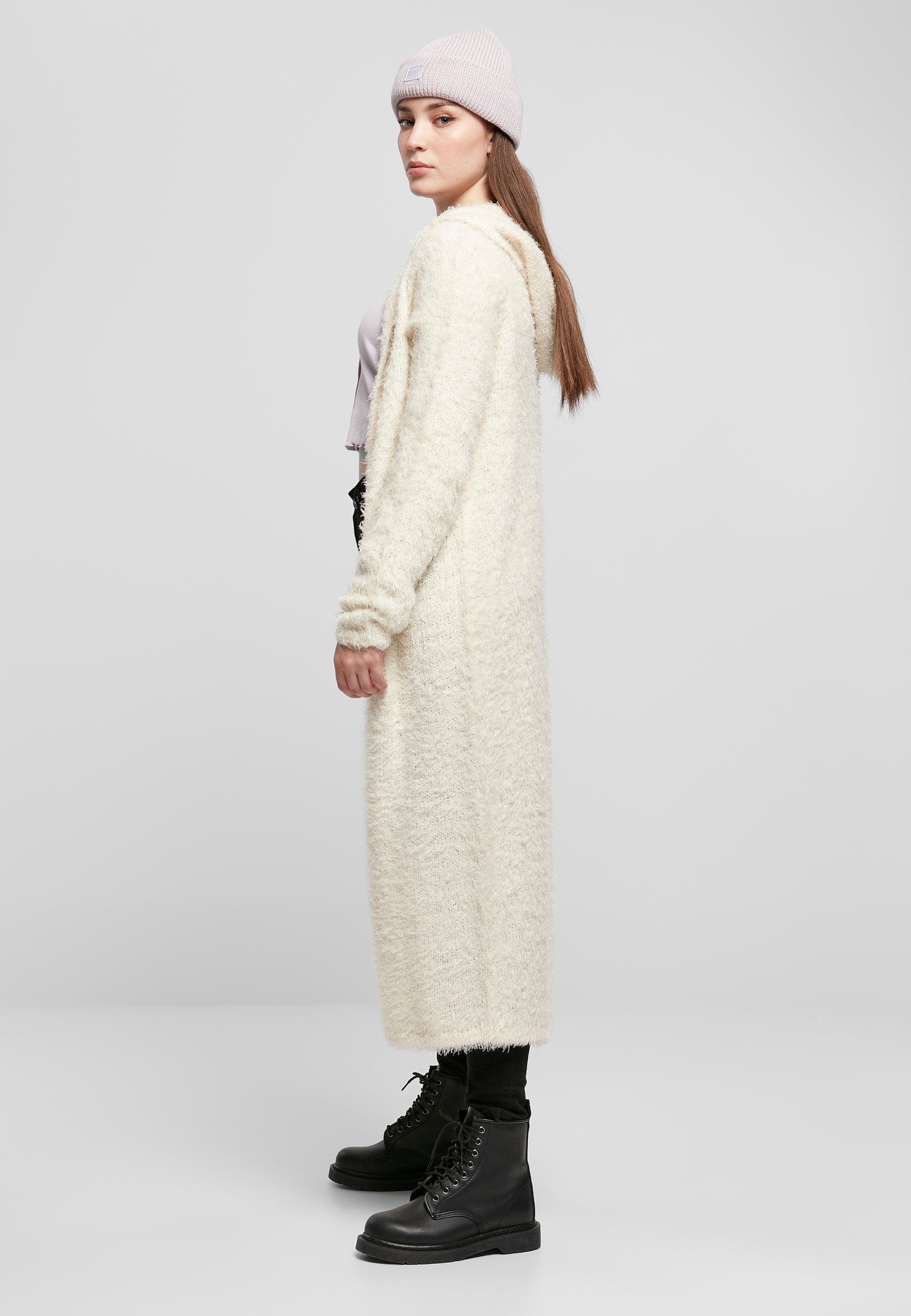 UC Hooded Feather Cardigan