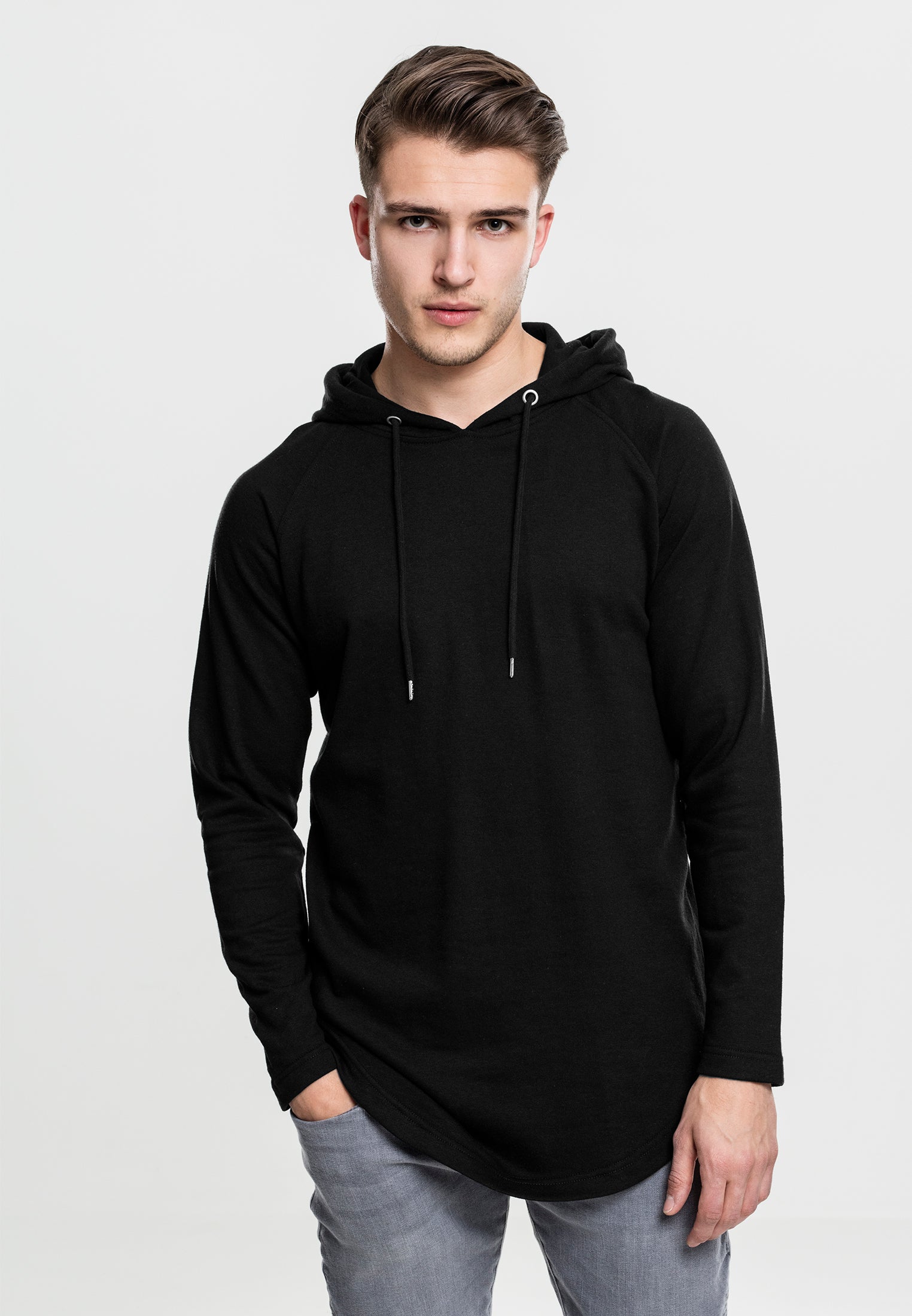 Sweat à capuche long en tissu éponge UC