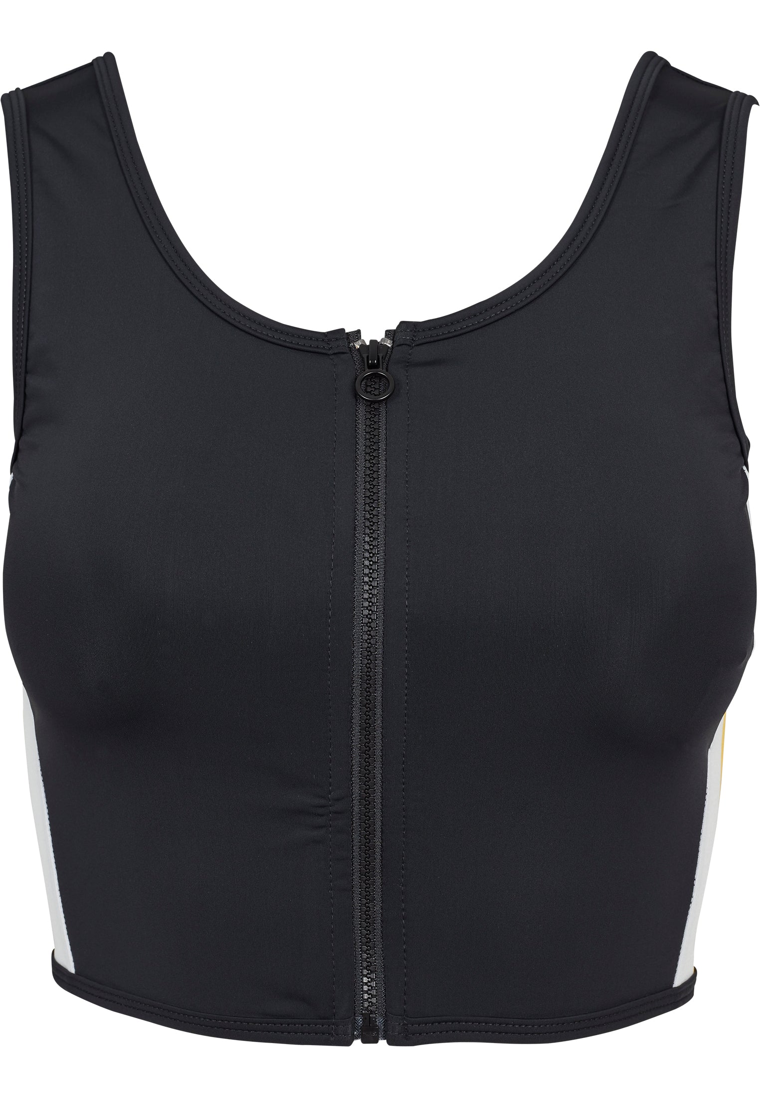 UC Side Stripe Cropped Zip Top