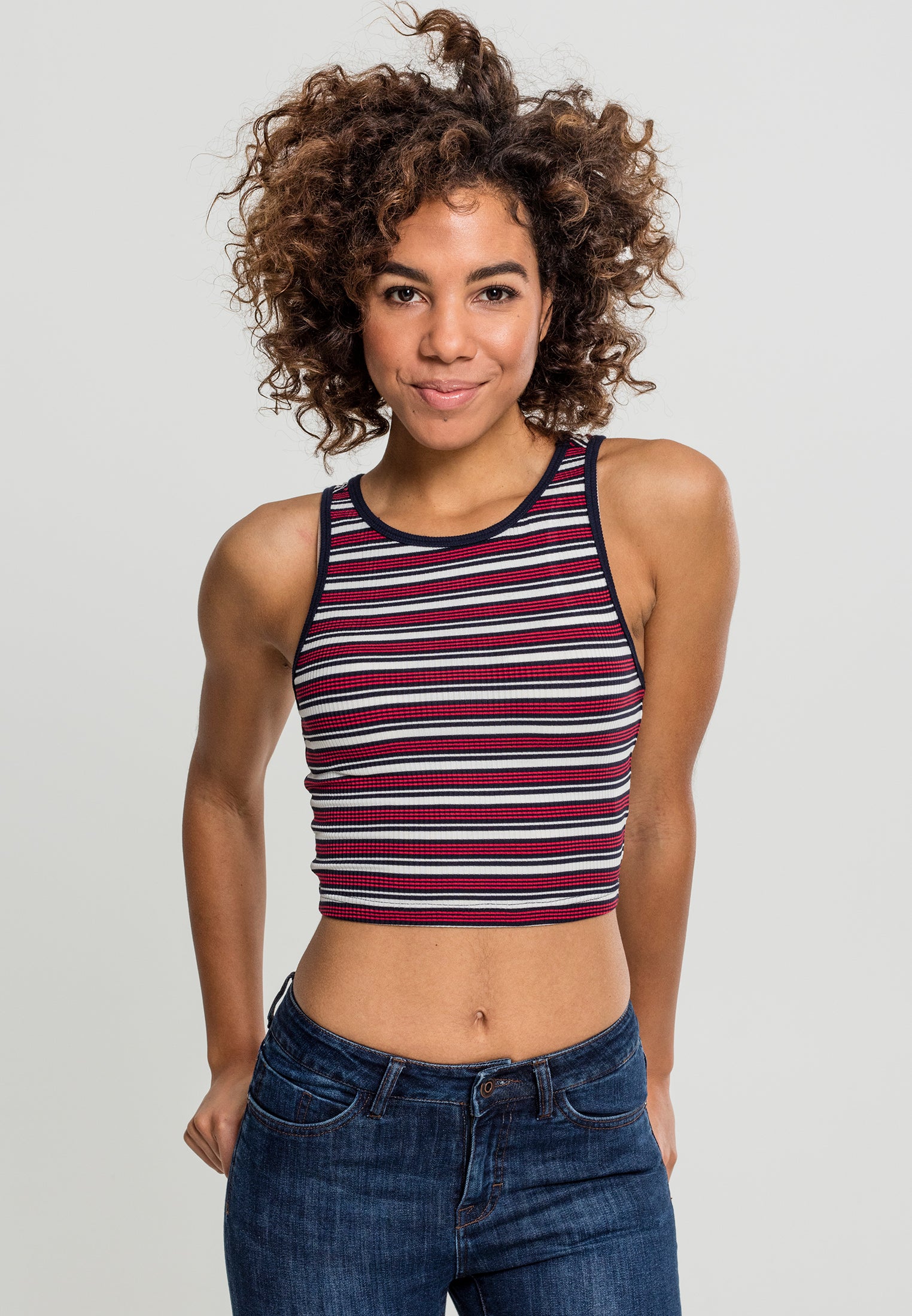 UC Rib Stripe Cropped Top