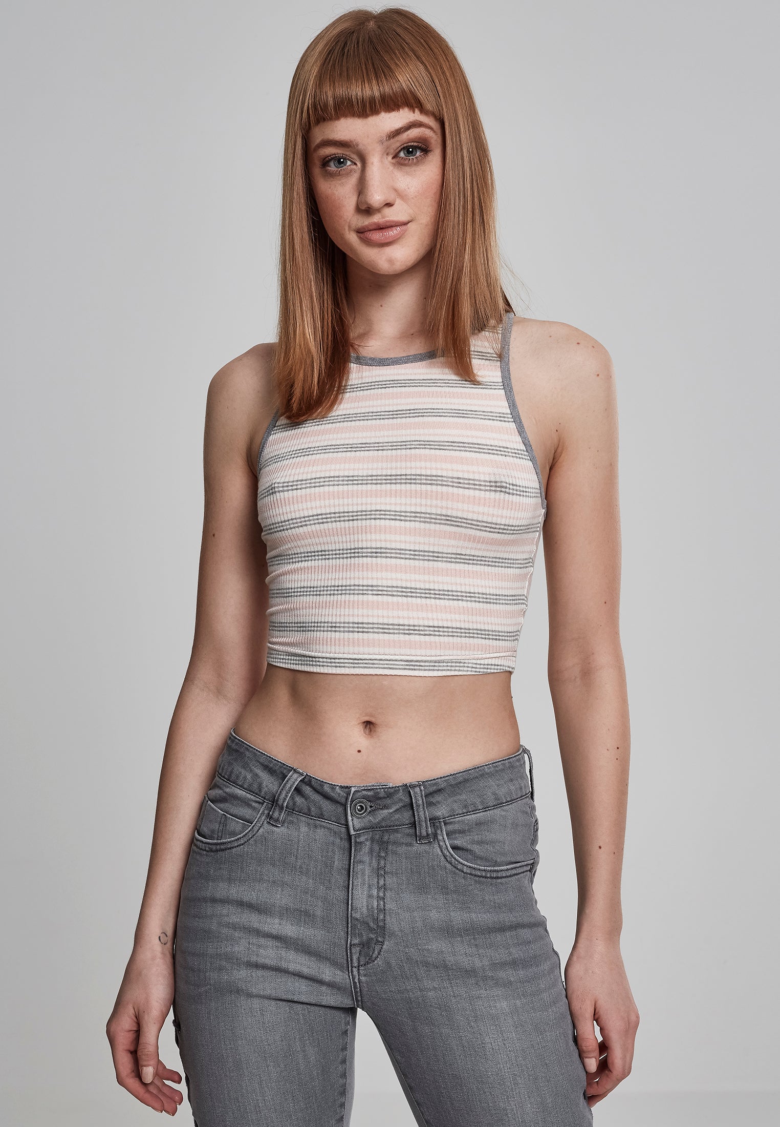 UC Rib Stripe Cropped Top