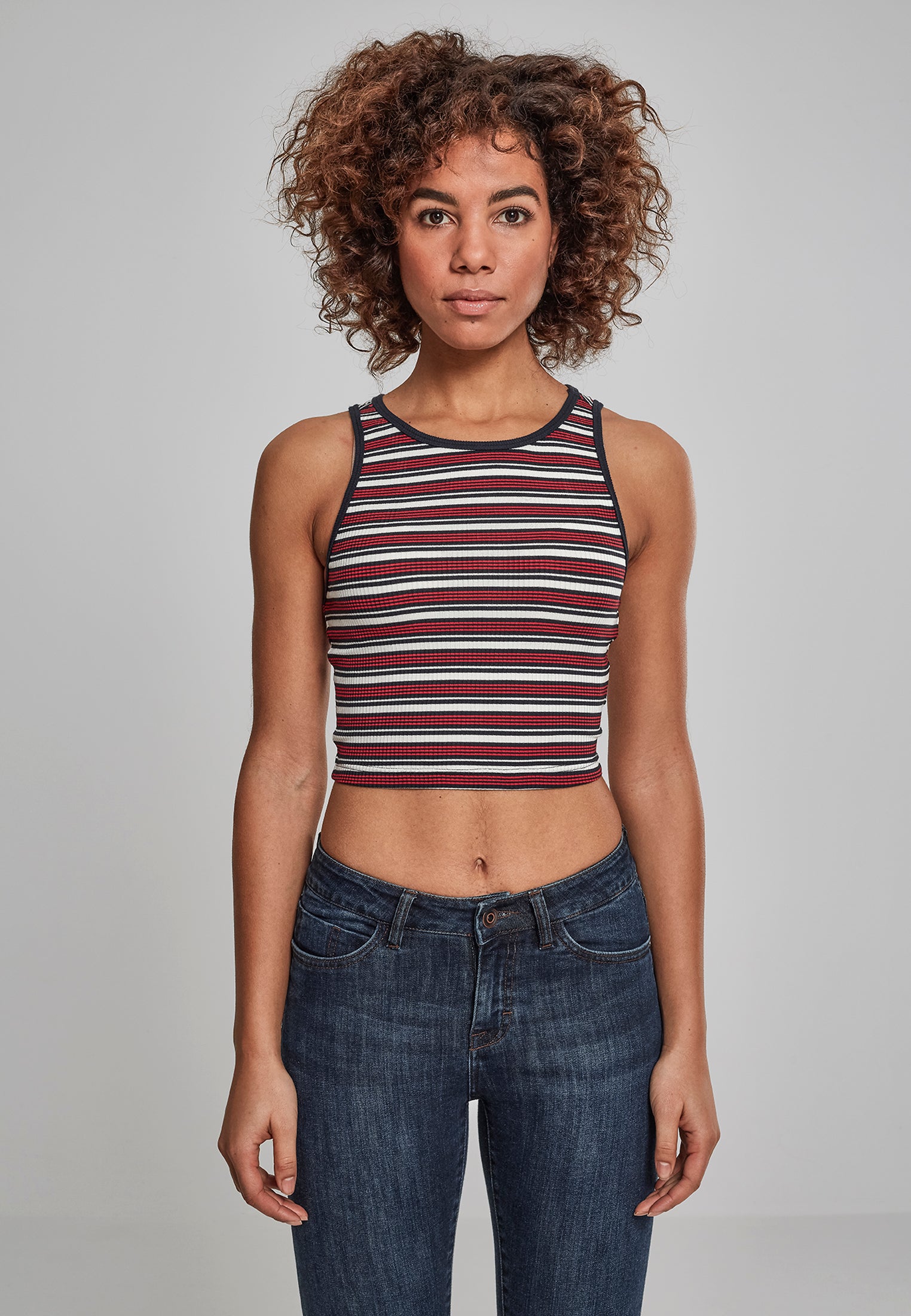 UC Rib Stripe Cropped Top