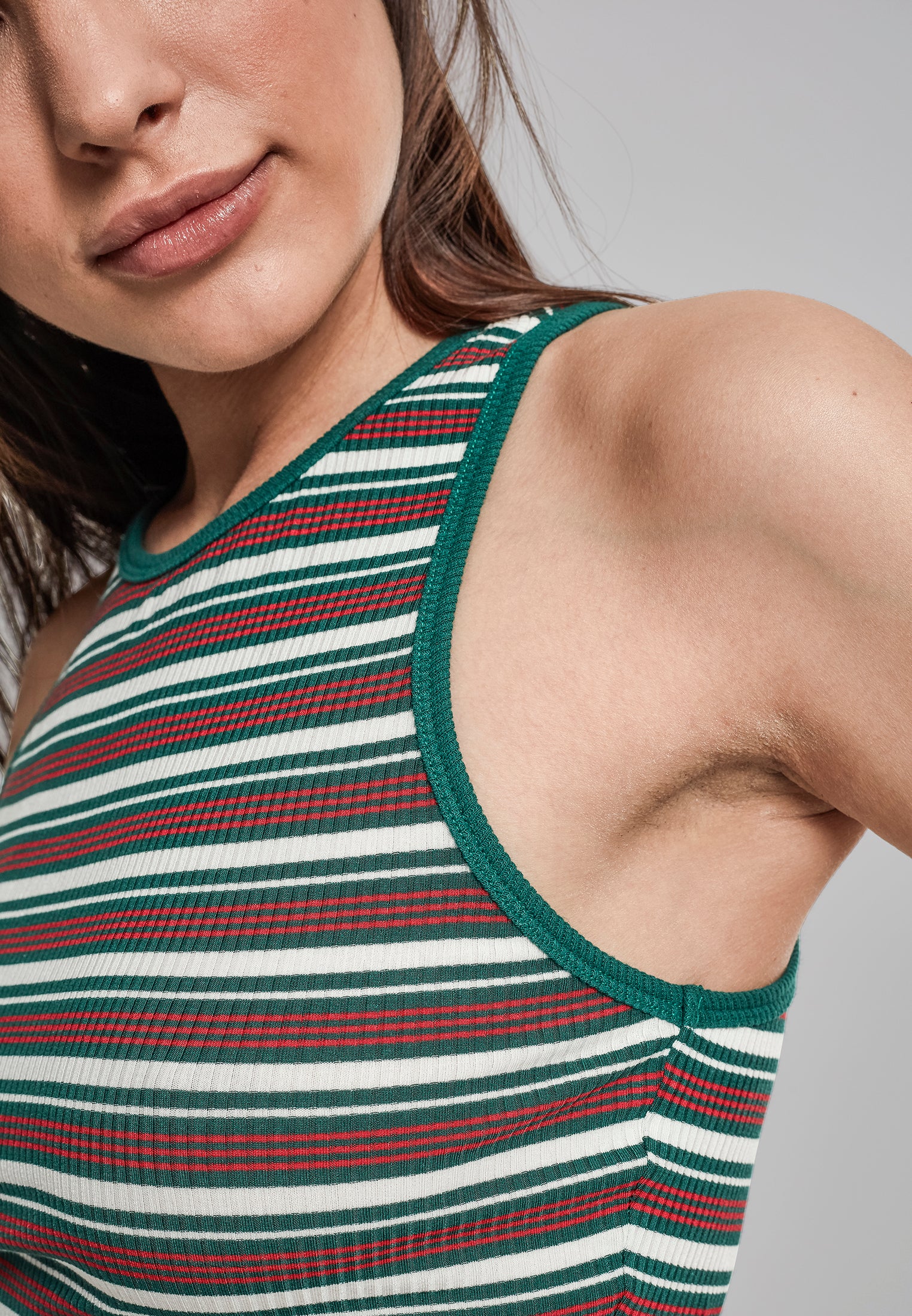 UC Rib Stripe Cropped Top