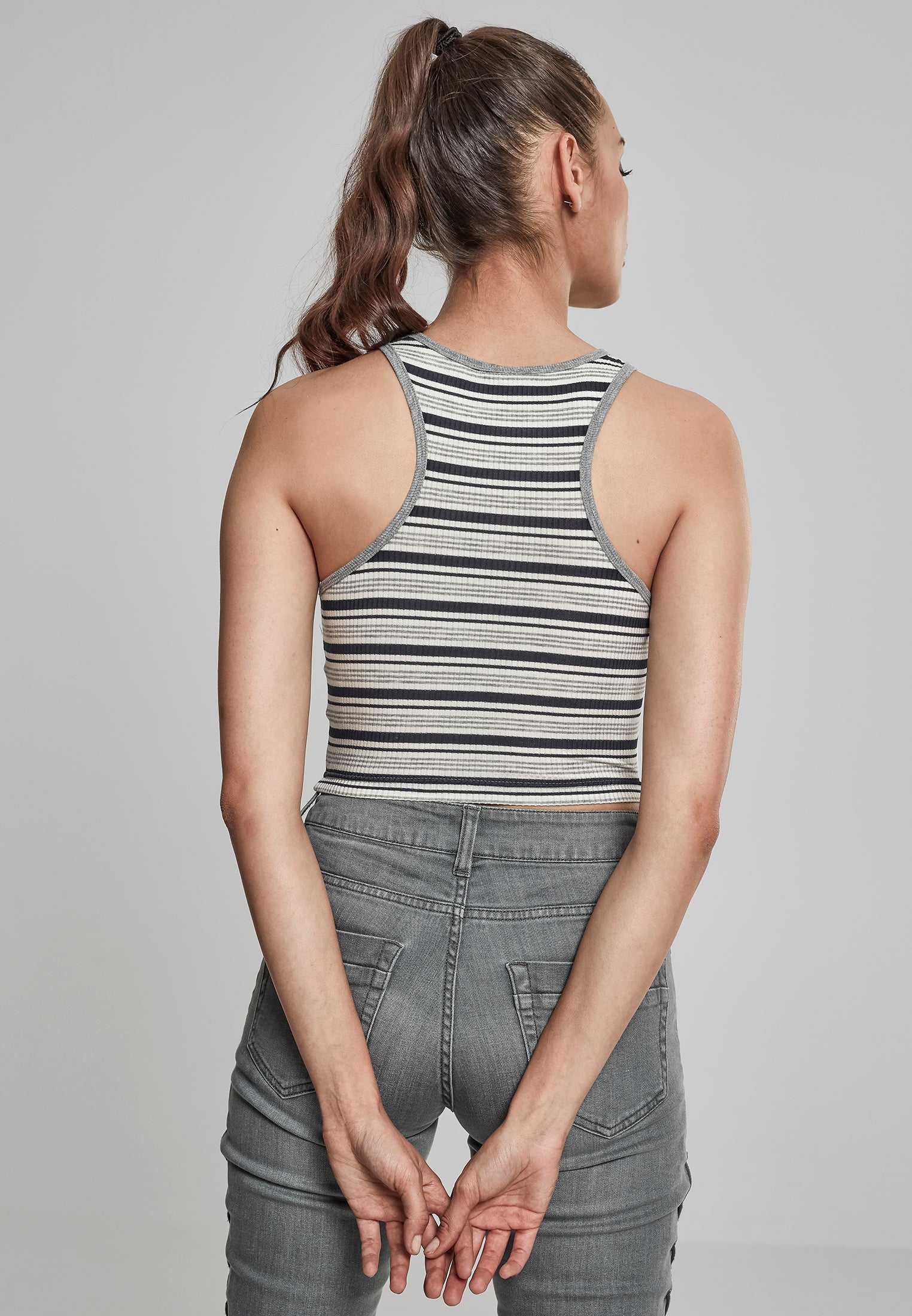 UC Rib Stripe Cropped Top