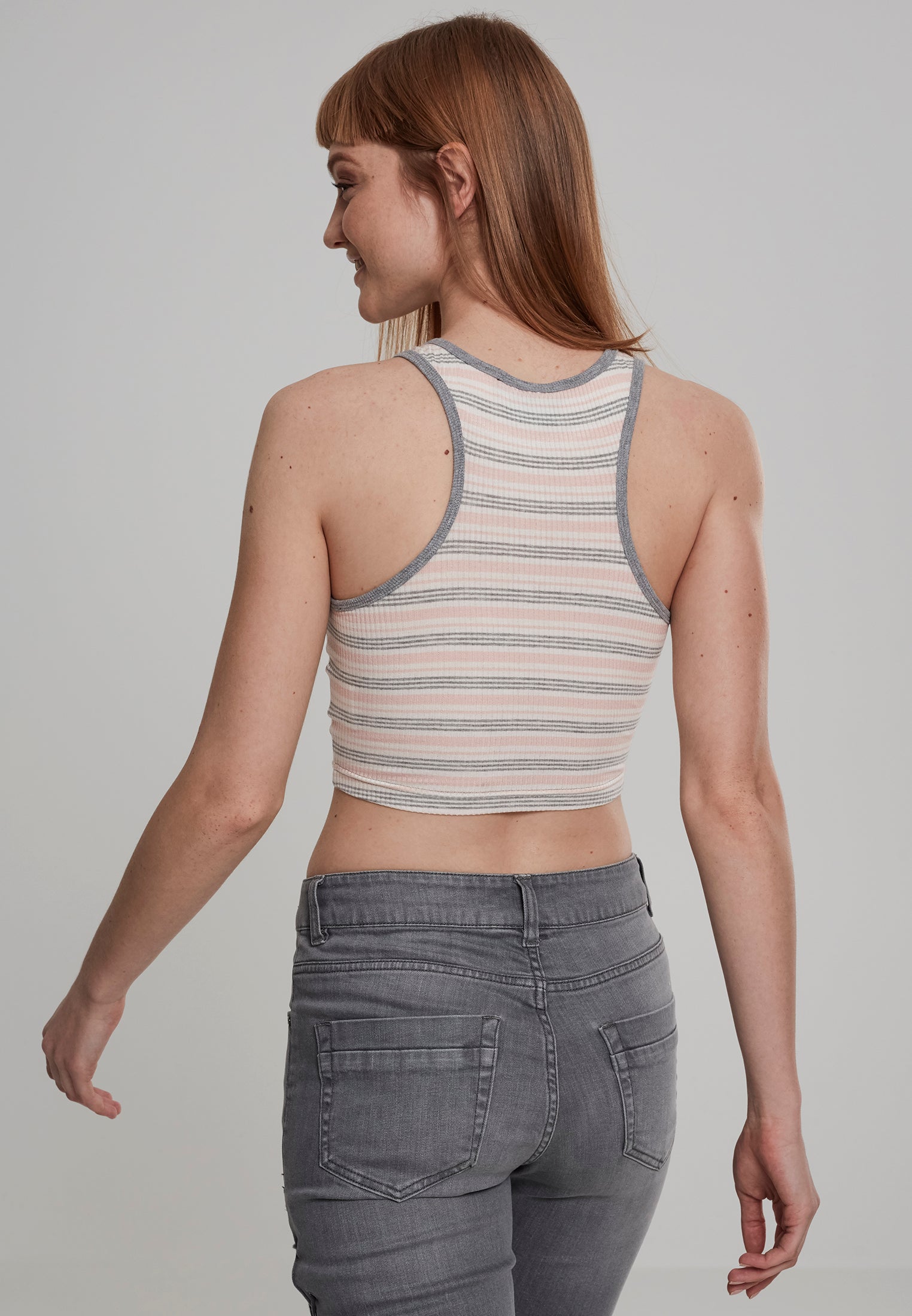 UC Rib Stripe Cropped Top