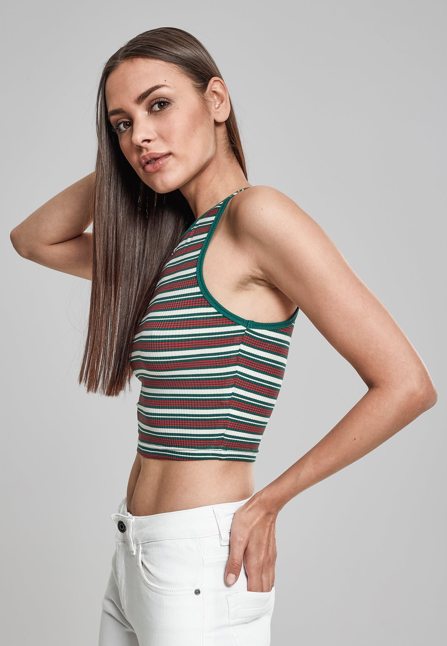 UC Rib Stripe Cropped Top
