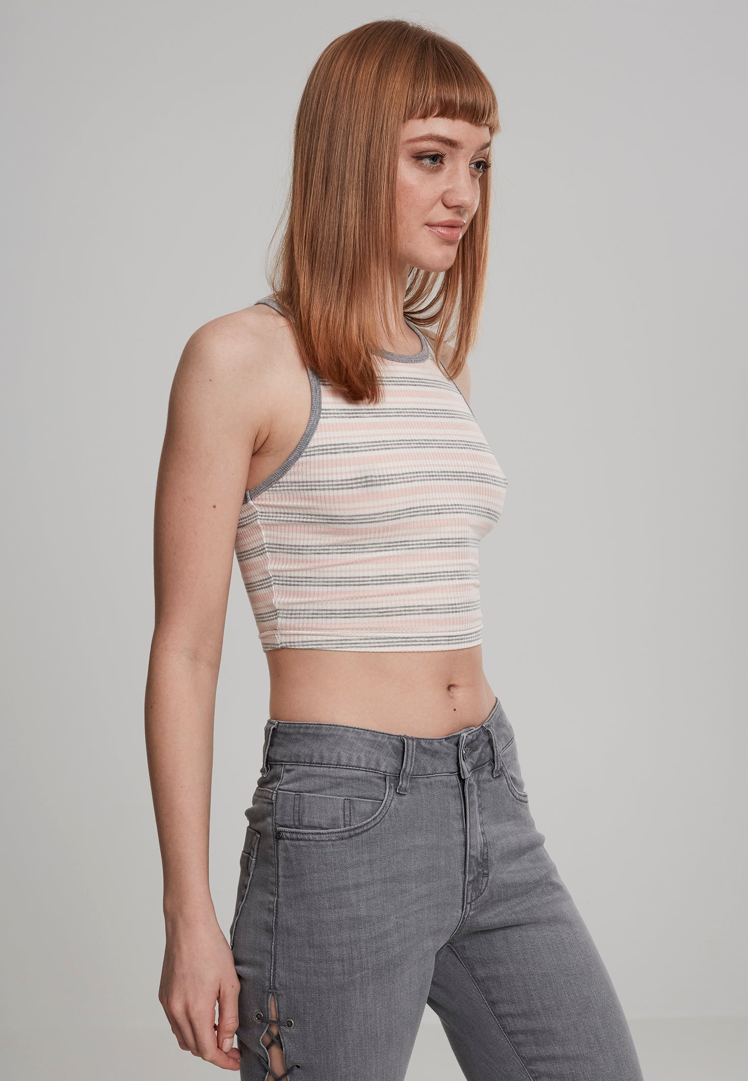 UC Rib Stripe Cropped Top