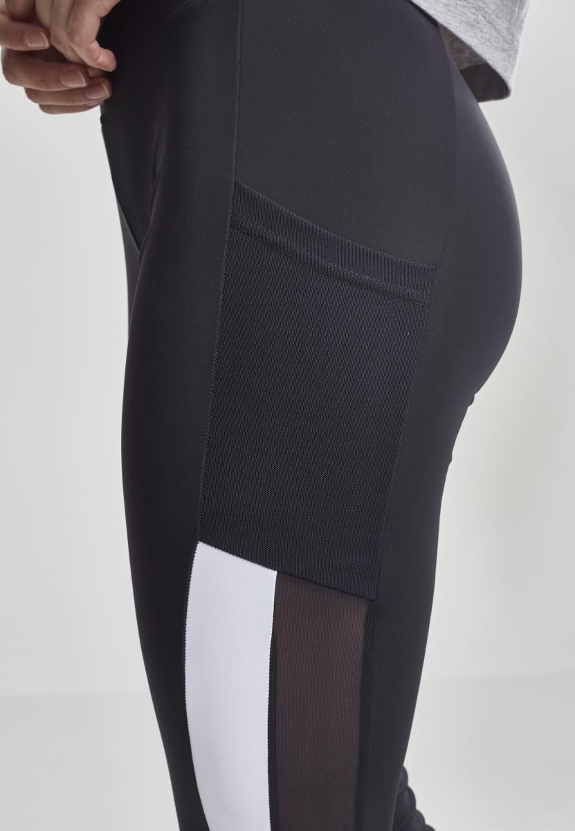 Leggings tascabili a righe in rete UC Tech