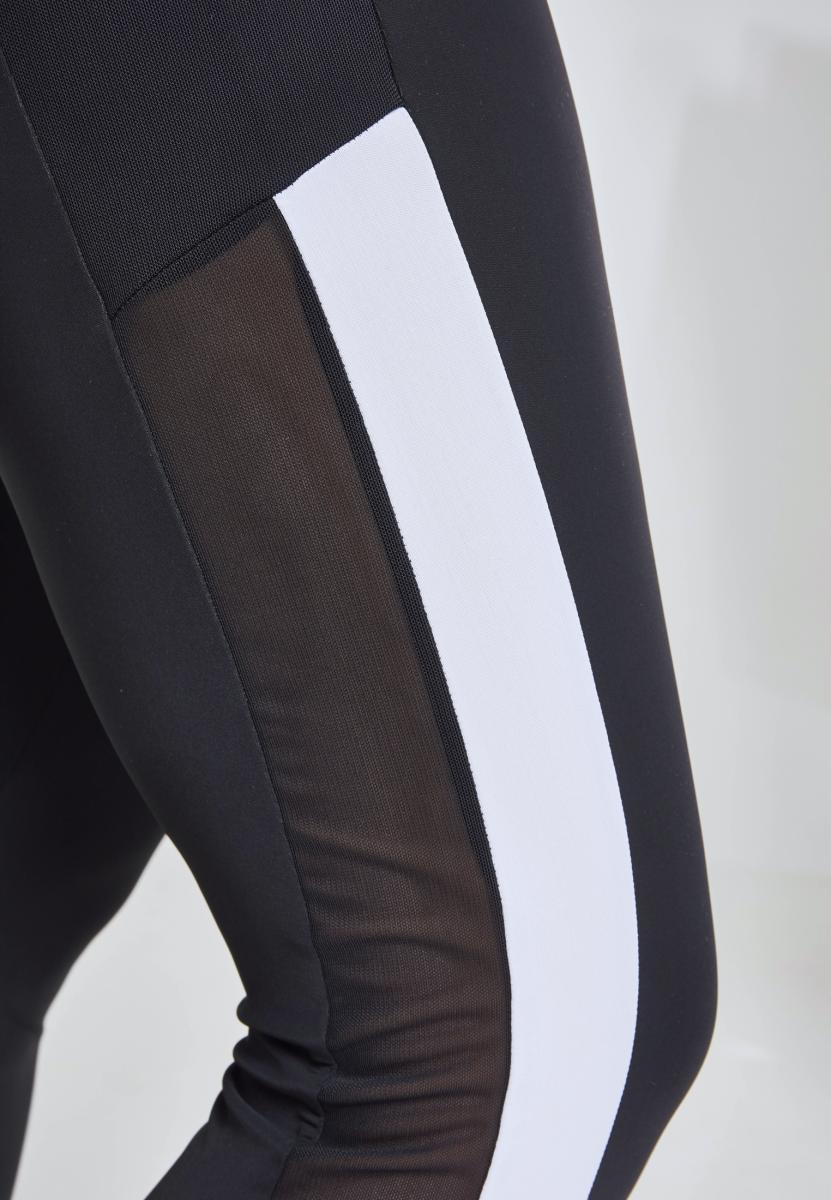 Leggings tascabili a righe in rete UC Tech