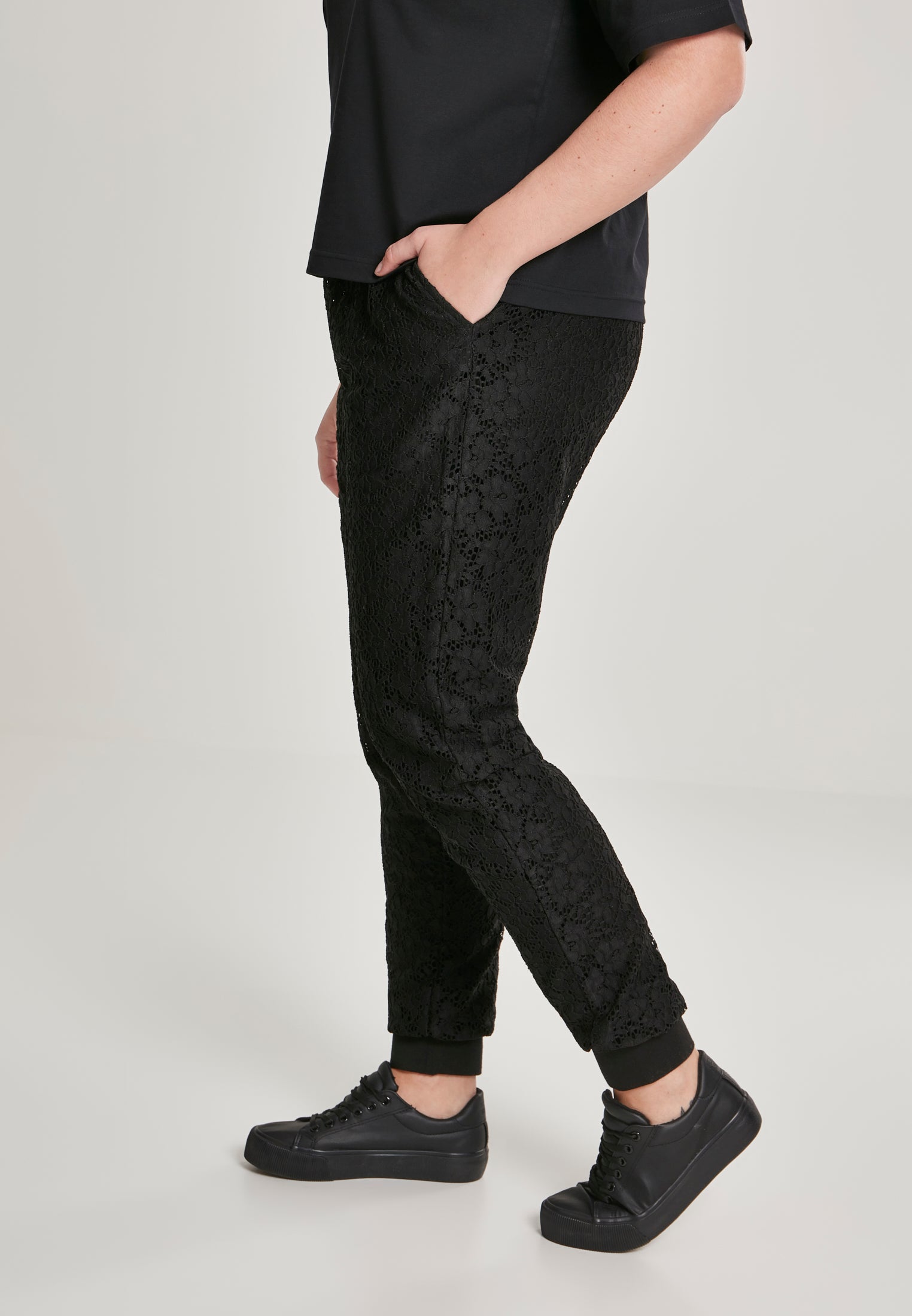 Pantaloni da jogging in maglia di pizzo UC