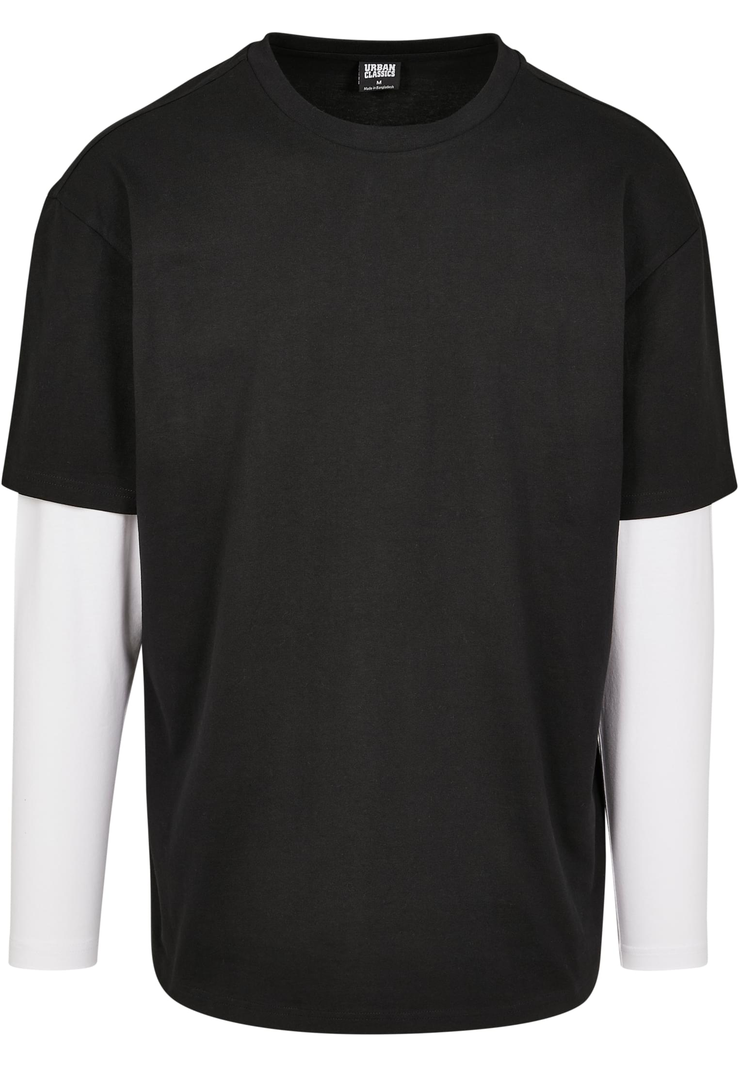Oversized Shaped Double Layer LS Tee schwarz/weiß XXL
