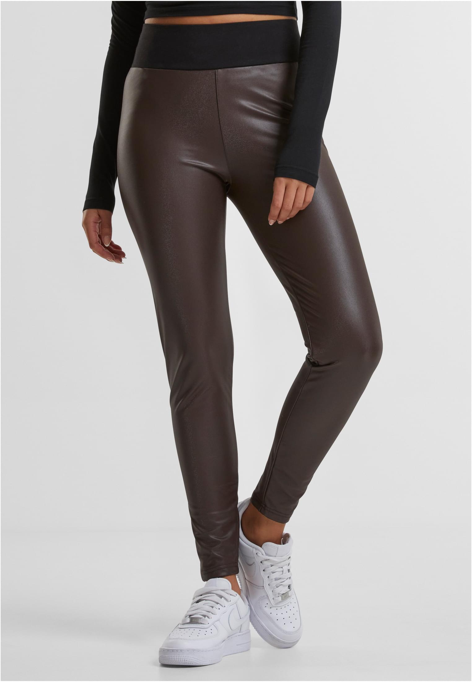 Leggings a vita alta in similpelle UC