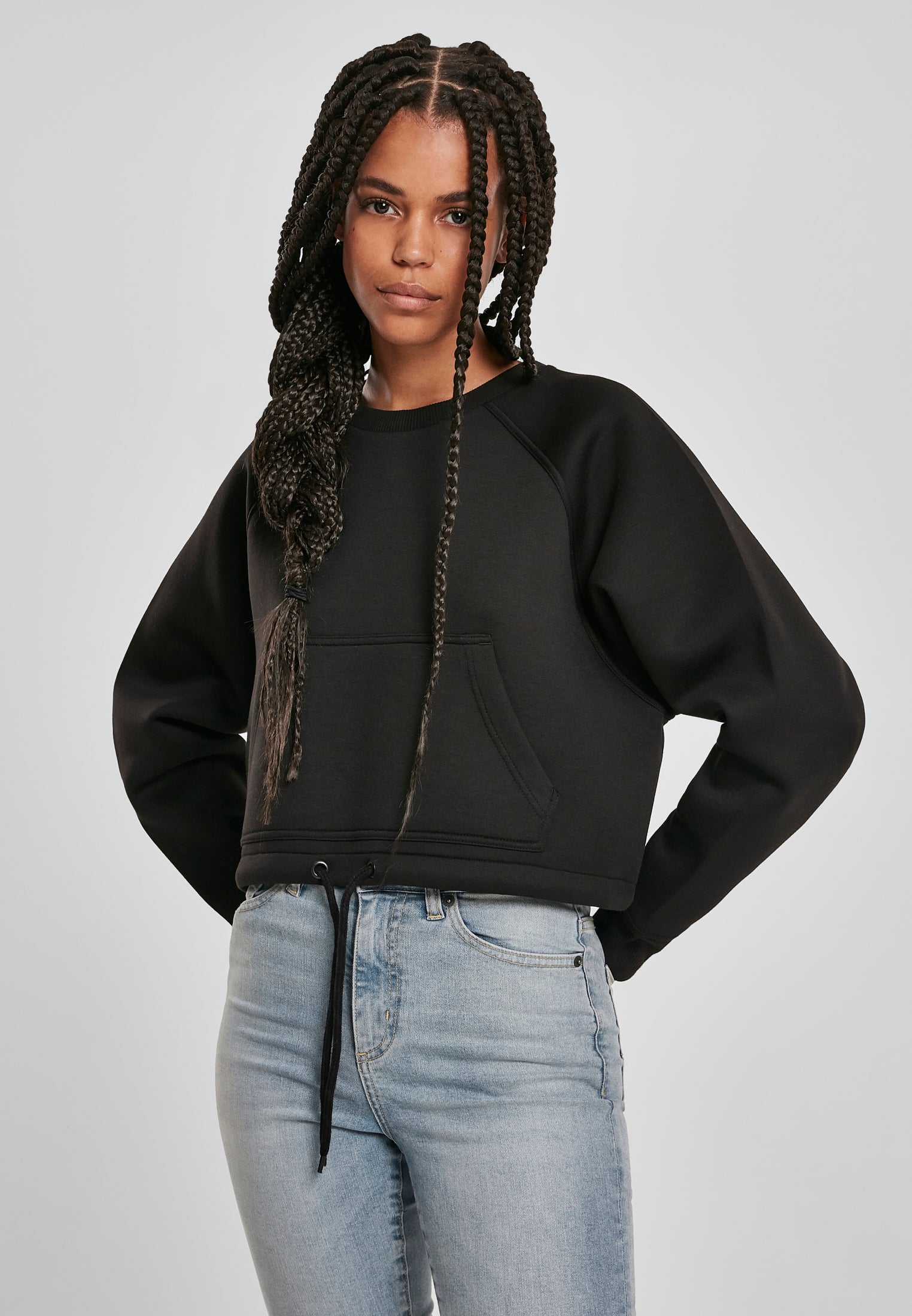 Damskie krótkie spodenki typu raglan oversize z okrągłym dekoltem midnight navy XXL