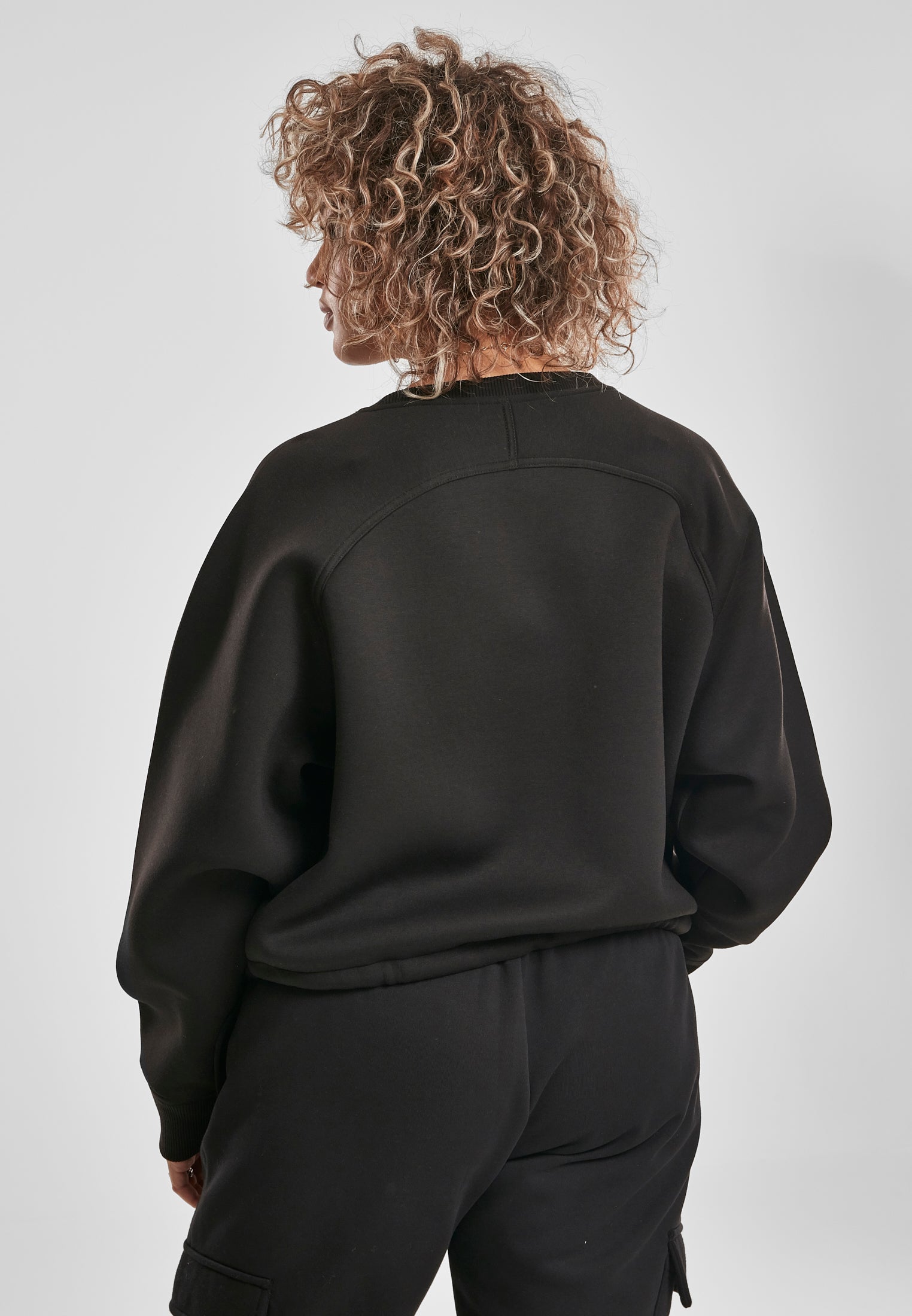 Damskie krótkie spodenki typu raglan oversize z okrągłym dekoltem midnight navy XXL