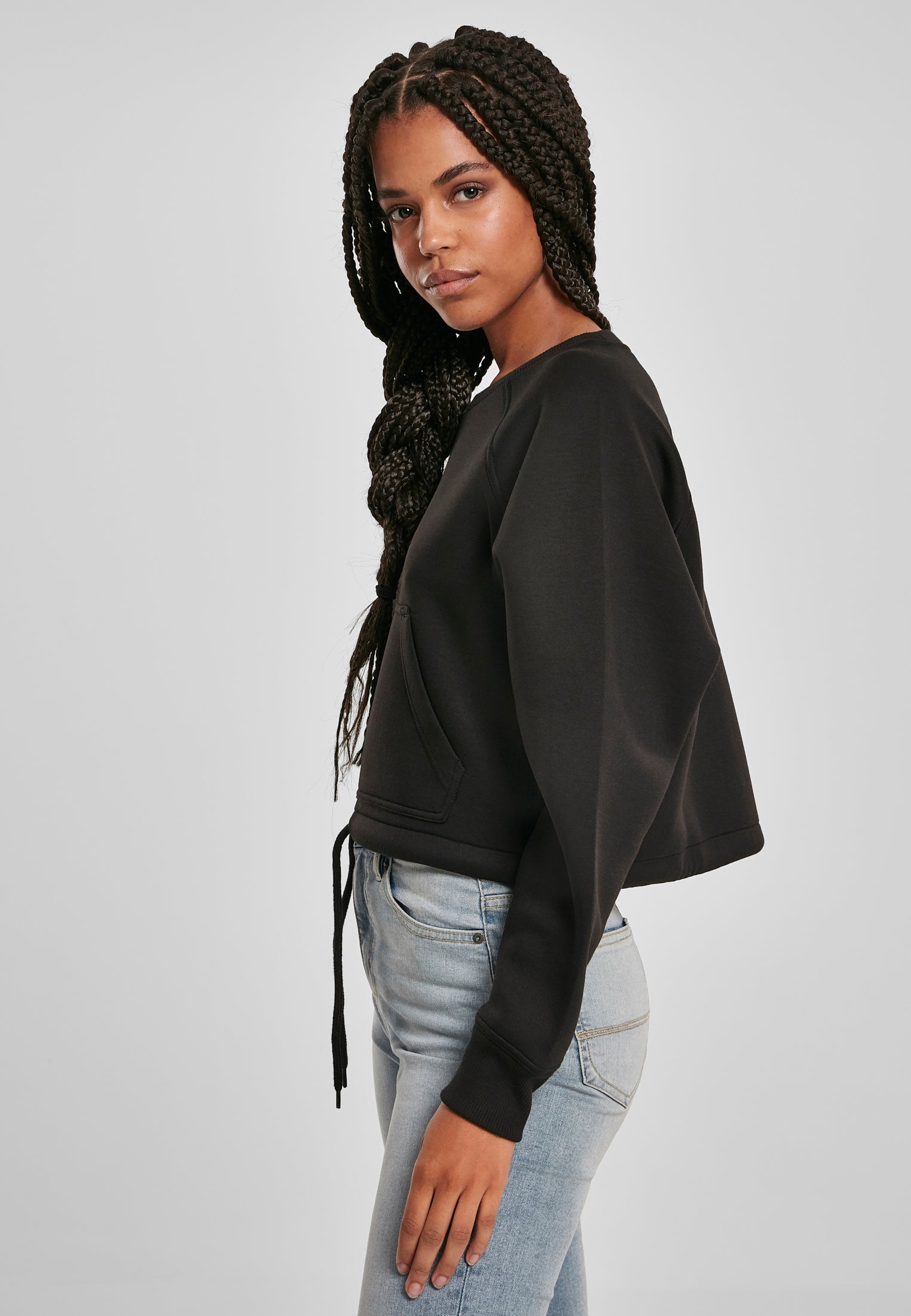 Damskie krótkie spodenki typu raglan oversize z okrągłym dekoltem midnight navy XXL