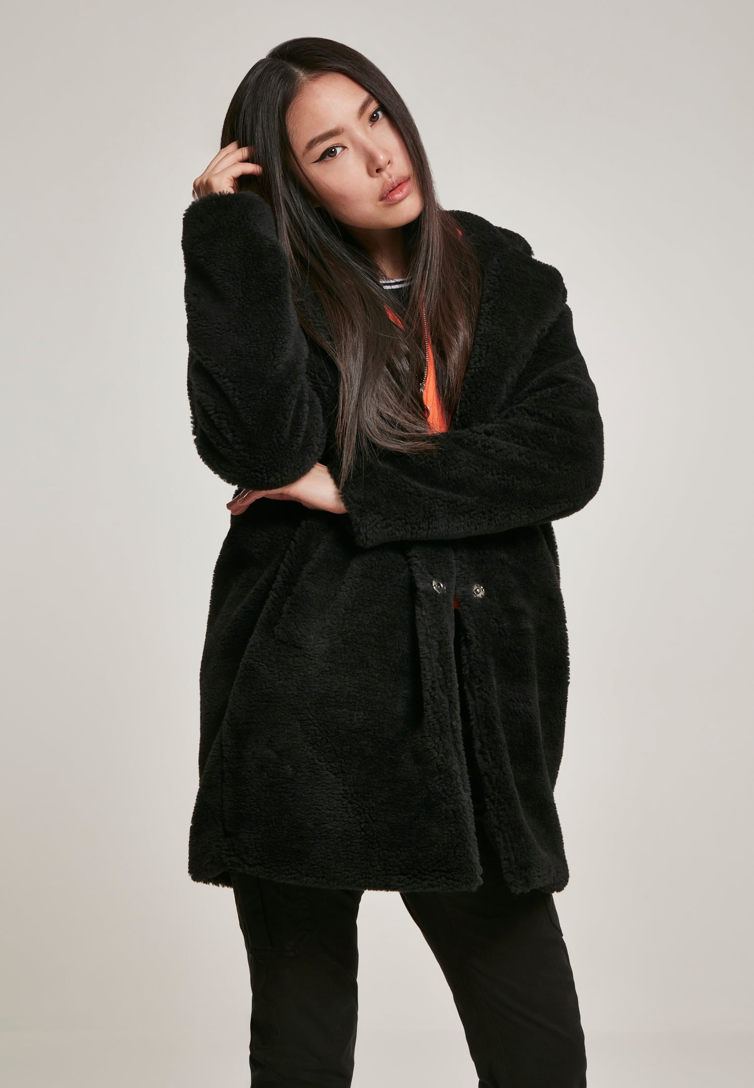 Cappotto oversize in sherpa UC