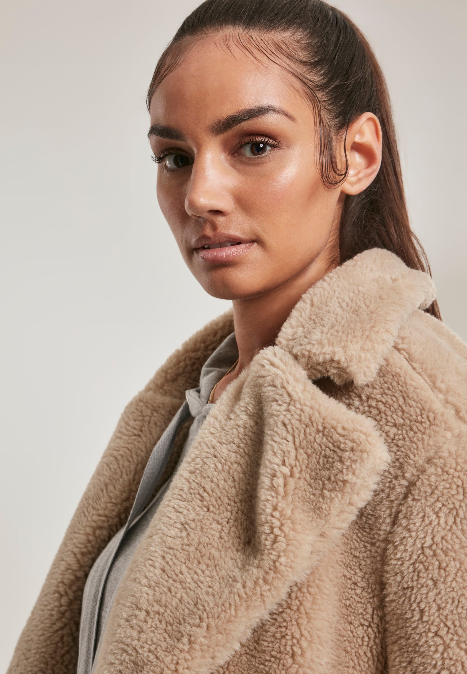 Cappotto oversize in sherpa UC