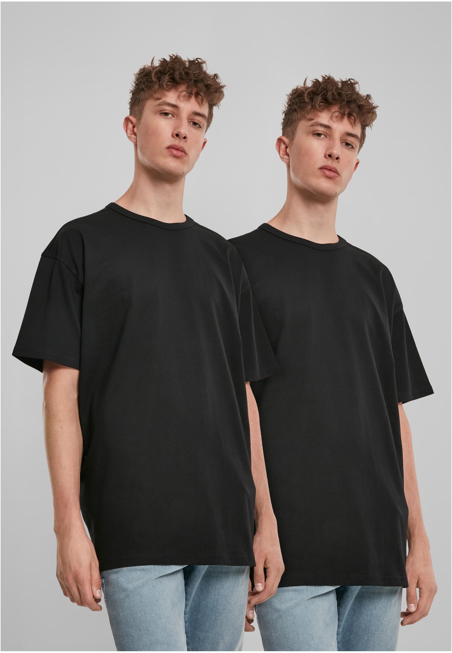 Organic Basic Tee 2-Pack svart+svart XXL