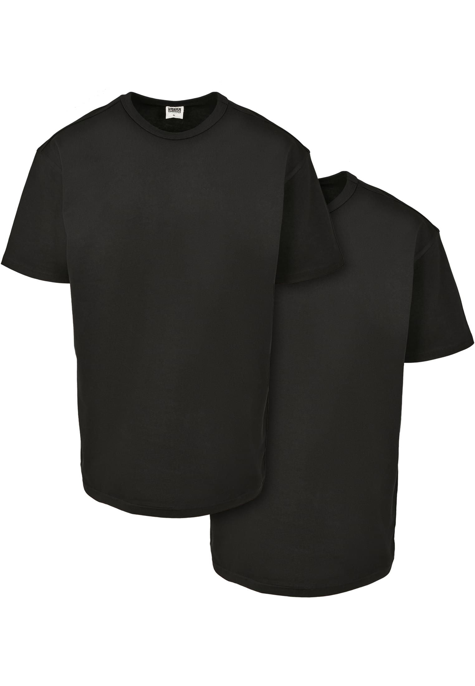 Organic Basic Tee 2-Pack svart+svart XXL