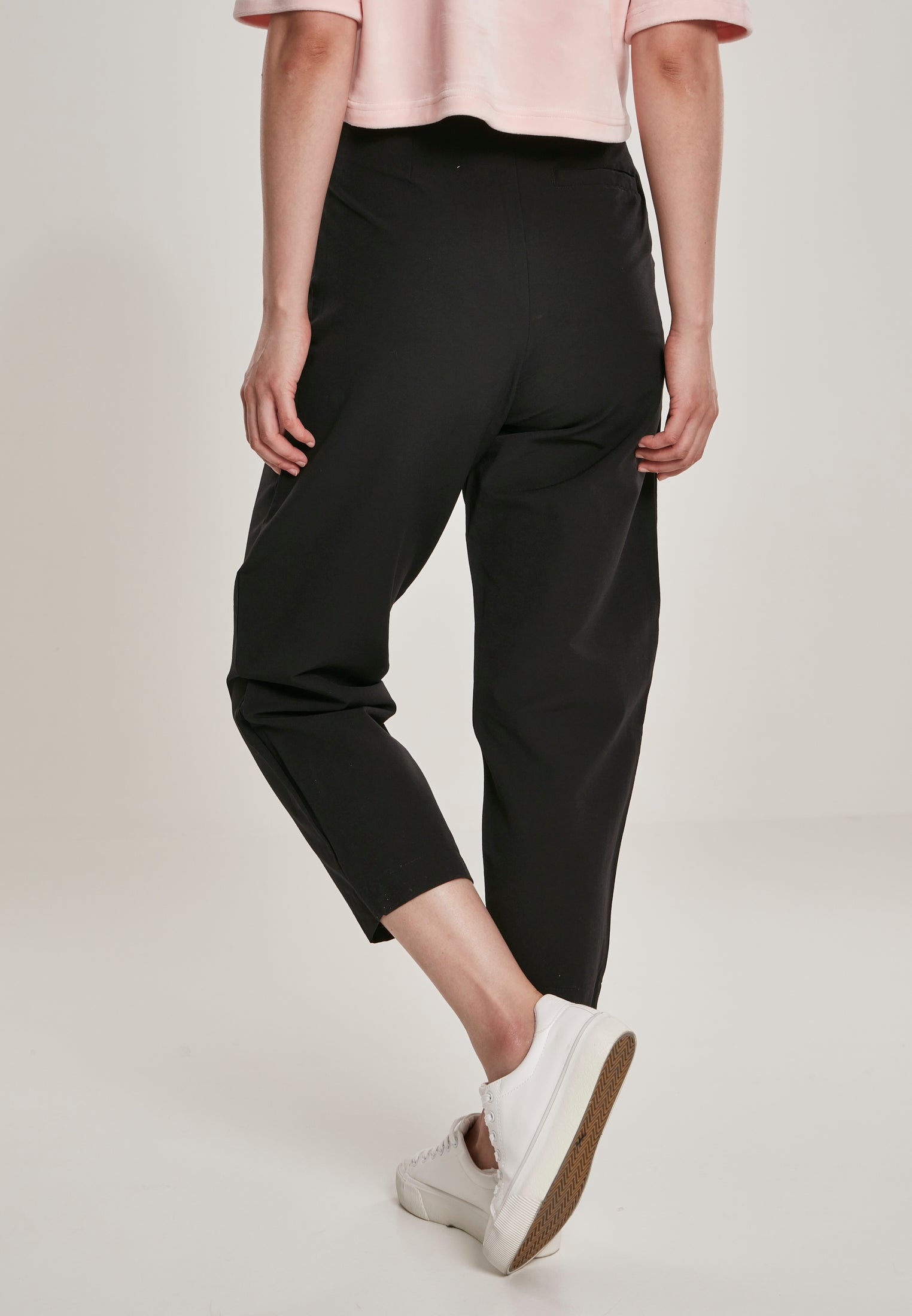 Pantaloni corti a vita alta da donna neri XS