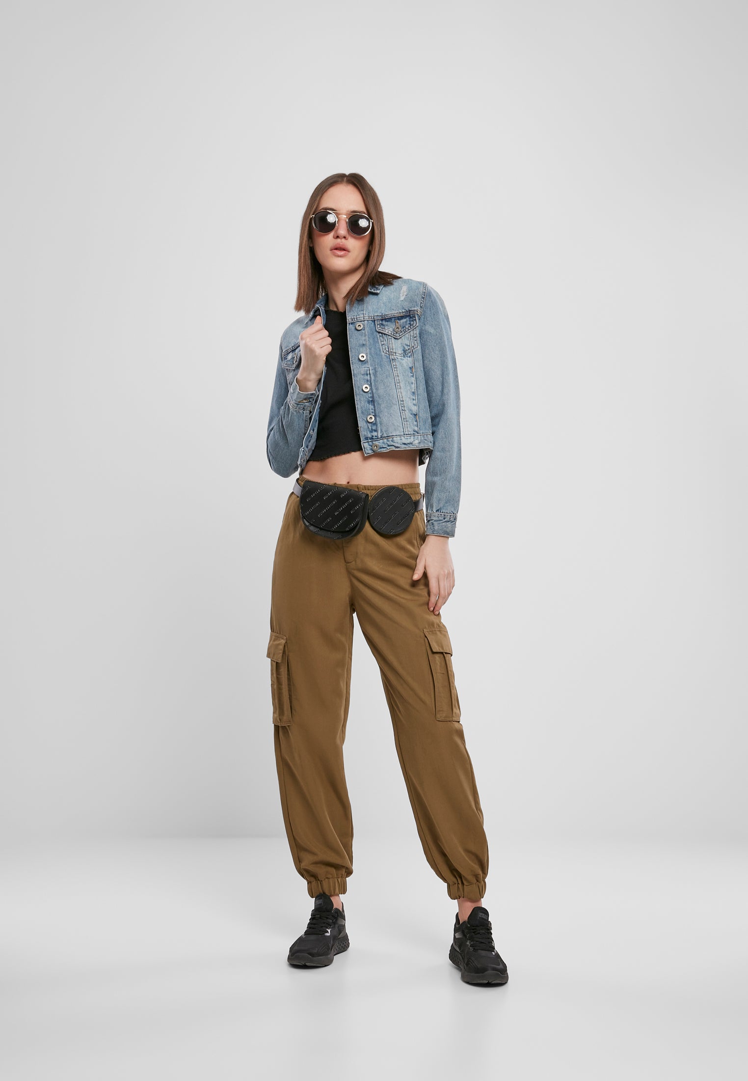 Pantaloni cargo in twill di viscosa UC