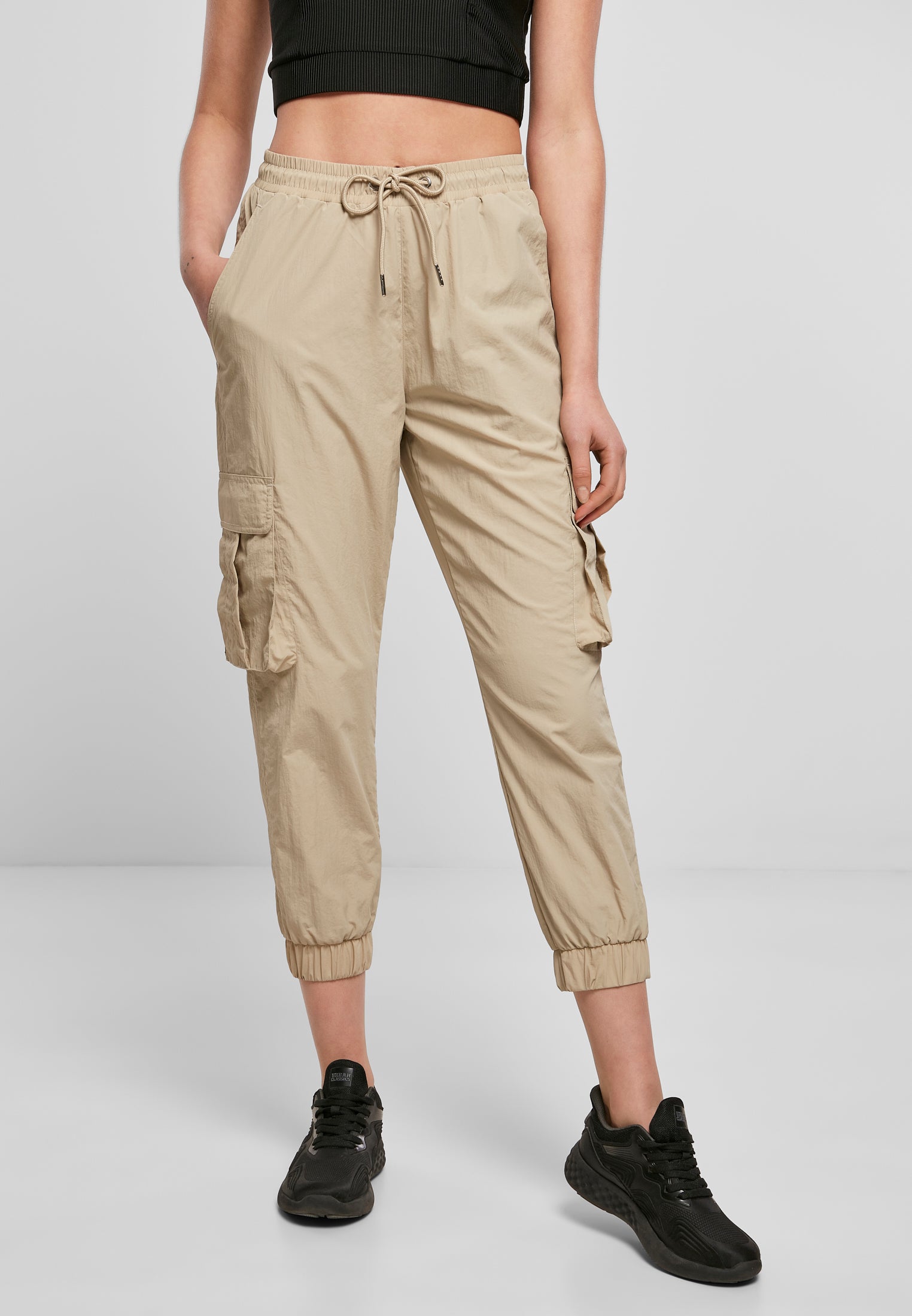 UC najlonske kargo hlače s visokim strukom