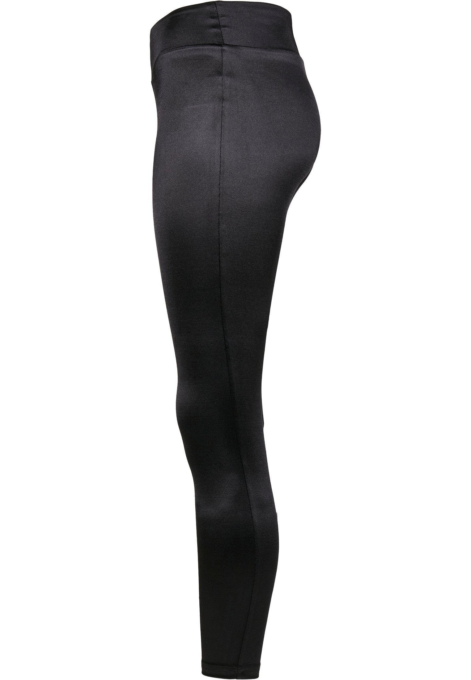 Leggings lucidi a vita alta da donna neri XXL
