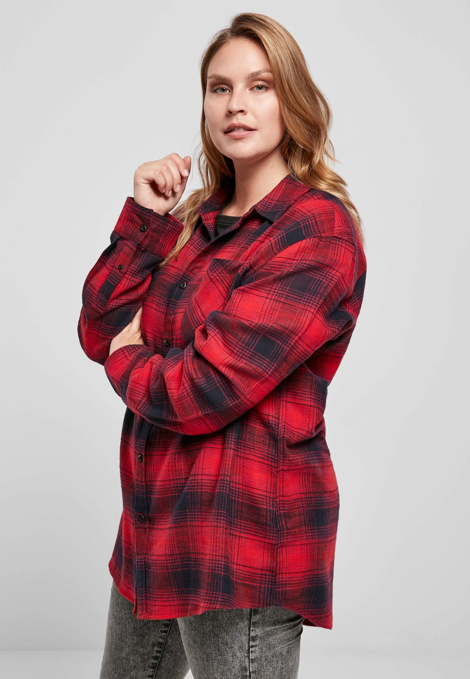 UC Oversized Checked Grunge Shirt