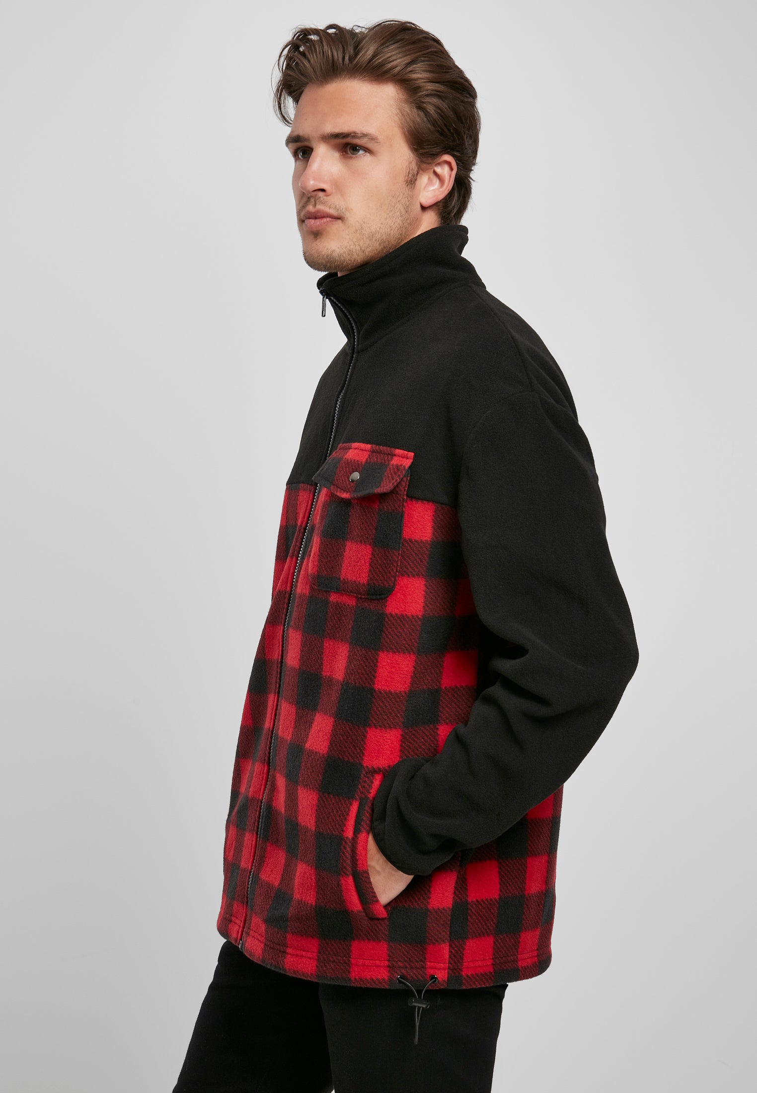 UC Patterned Polar Fleece Track Jacket-e