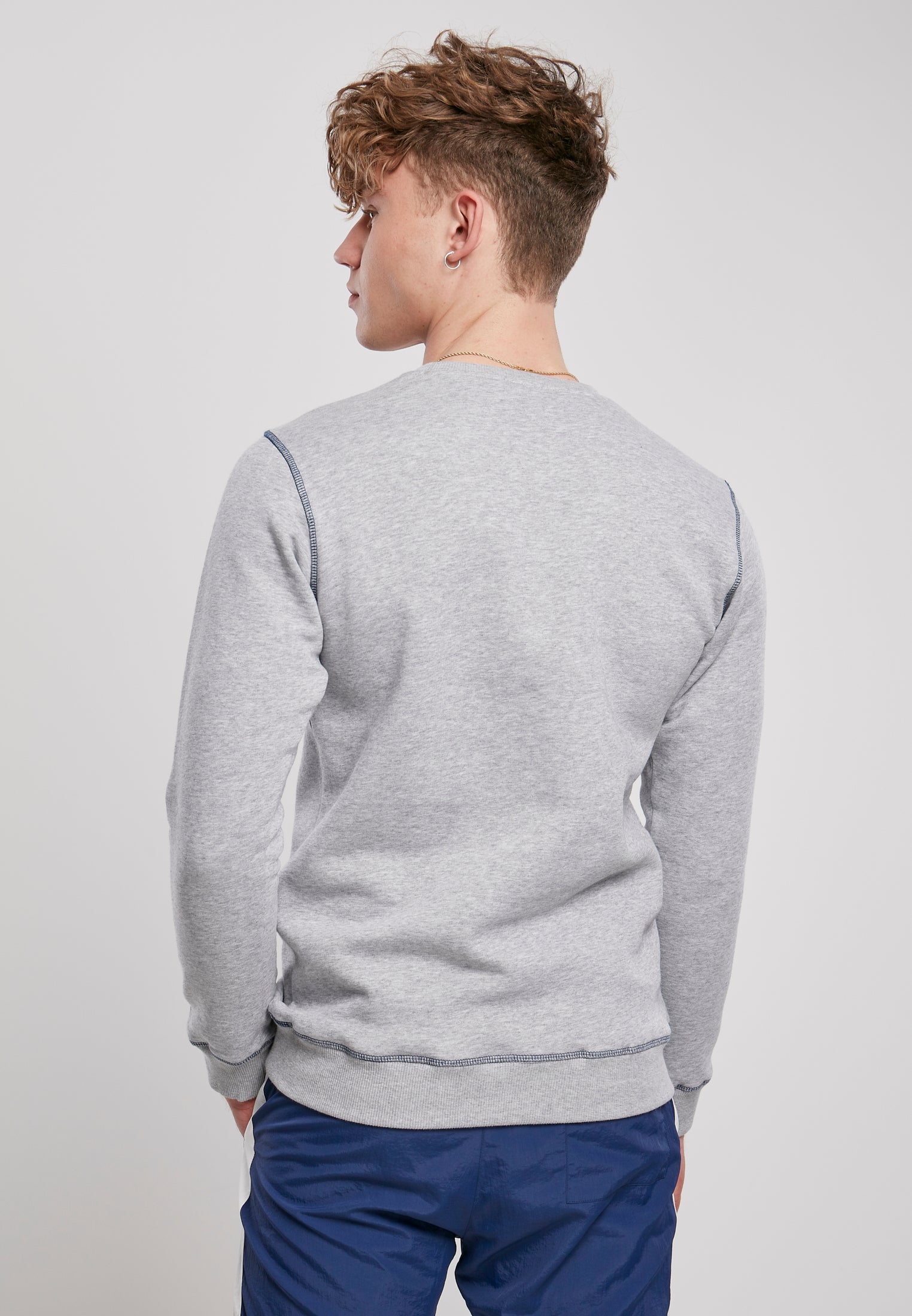 Bluza z kapturem UC Organic Contrast Flatlock Stitched Crew