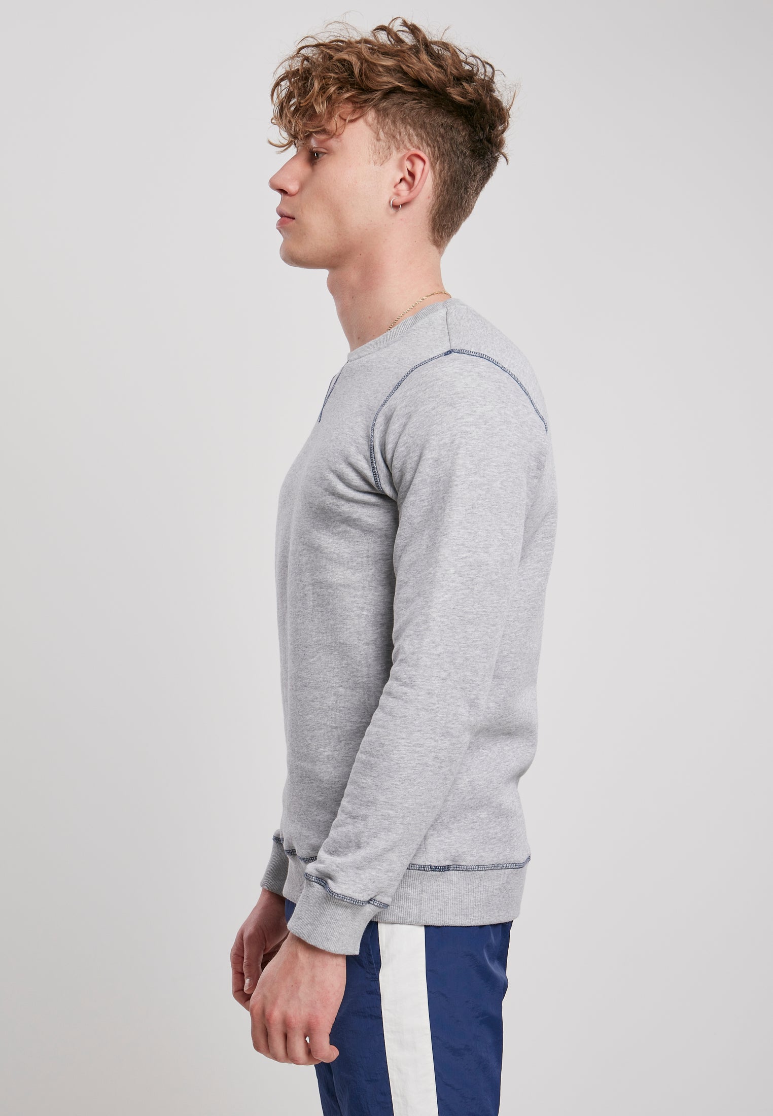 Bluza z kapturem UC Organic Contrast Flatlock Stitched Crew