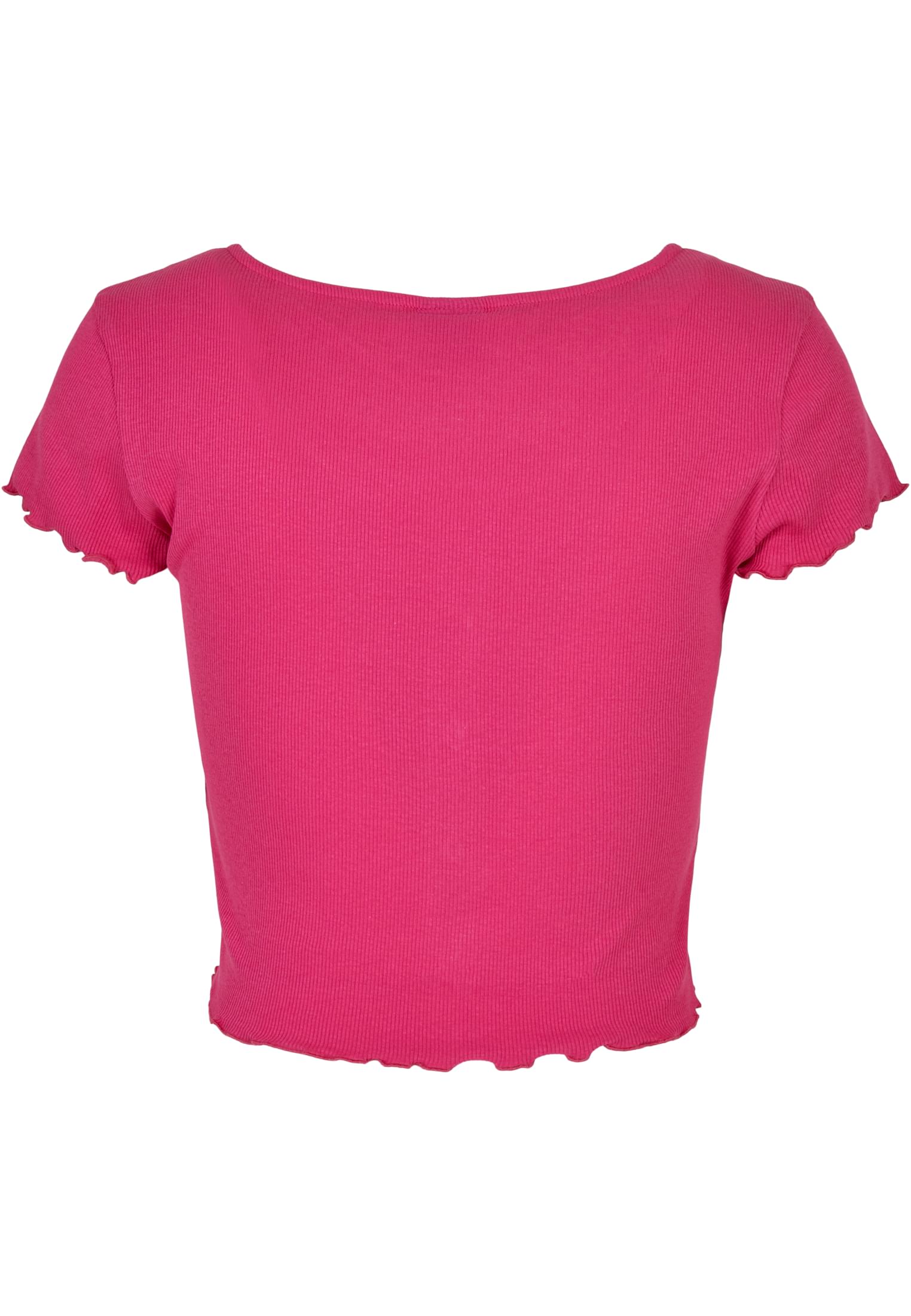 UC – Kurzes Ripp-T-Shirt mit Knopfleiste