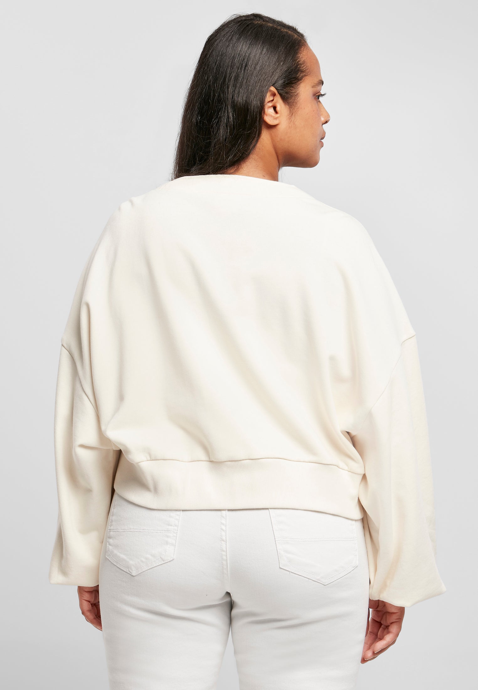 Bayan Organik Büyük Boy Kısa Havlu Hırka beyazkum XXL